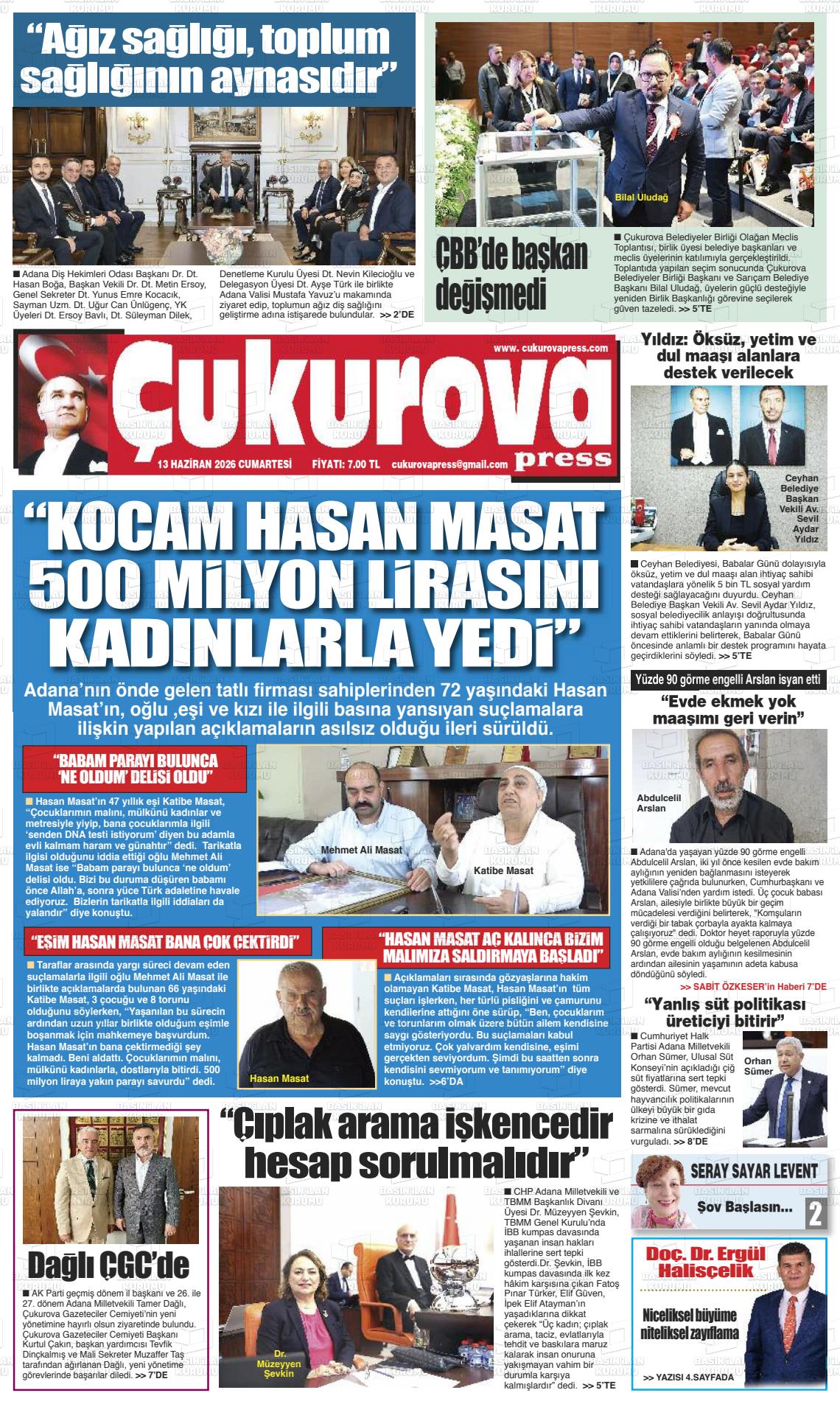 Adana Cukurovapress 13.06.2026