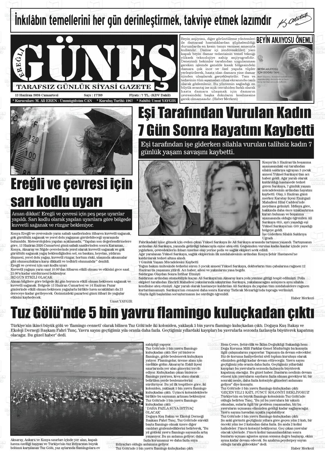 Konya Eregligunes 13.06.2026