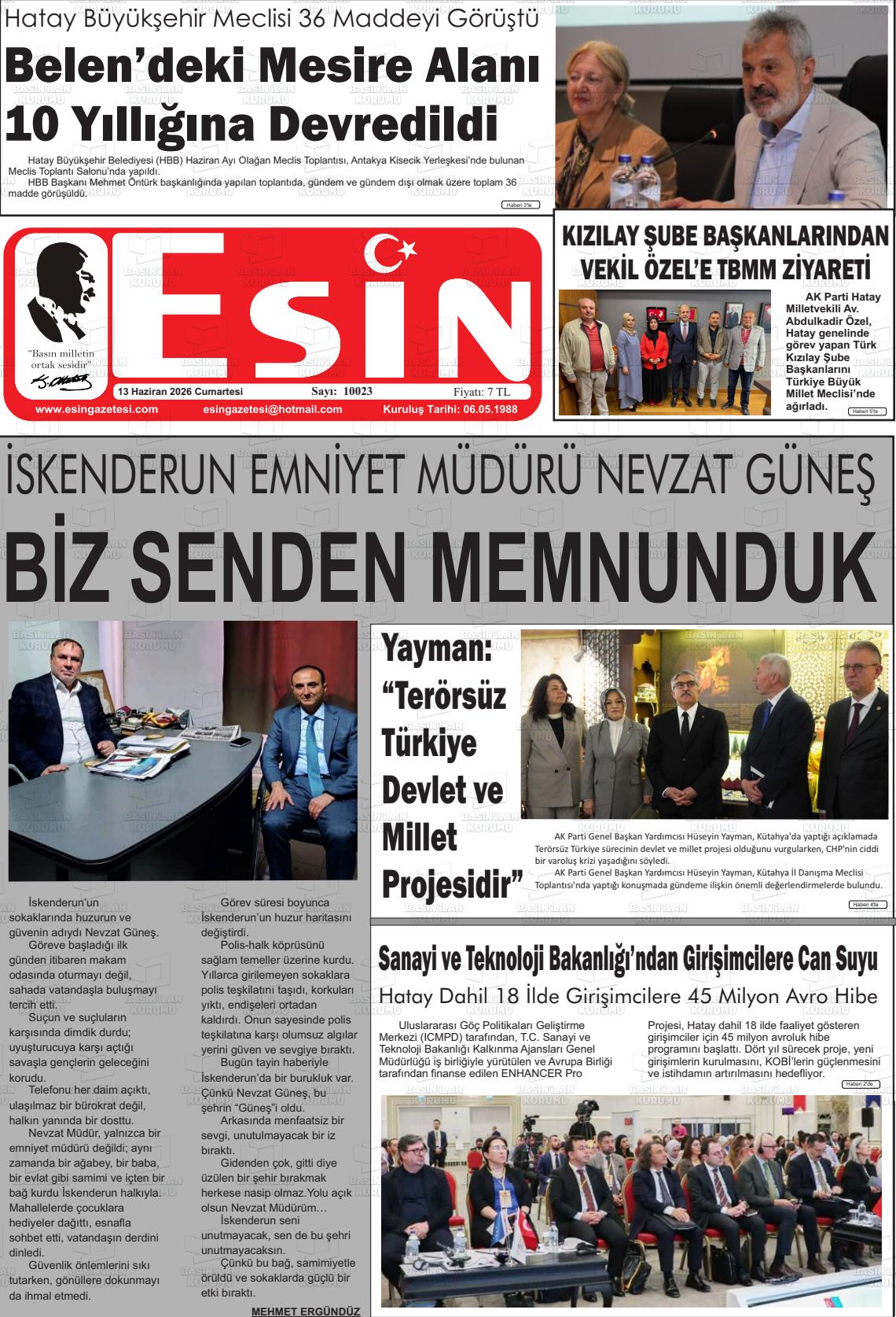 Hatay Esin 13.06.2026