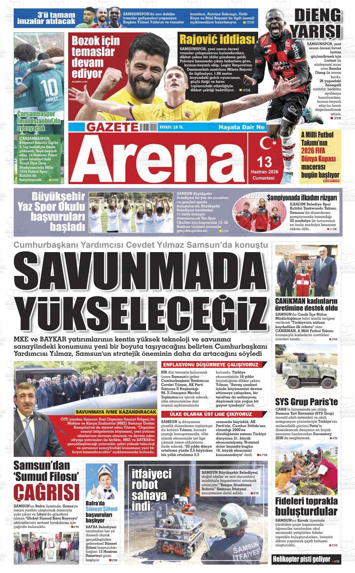 Samsun Gazetearena 13.06.2026