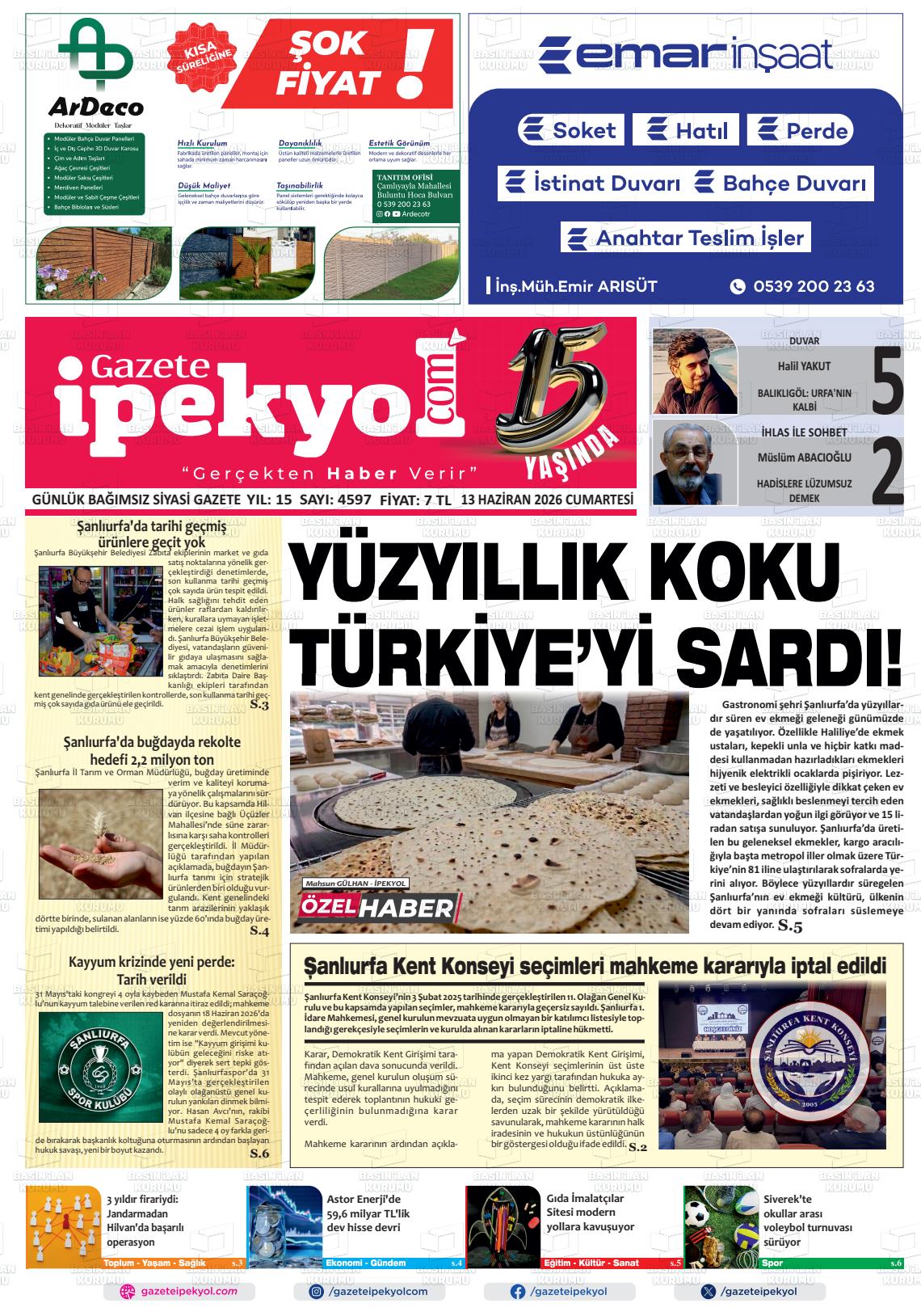 Sanliurfa Gazeteipekyol 13.06.2026