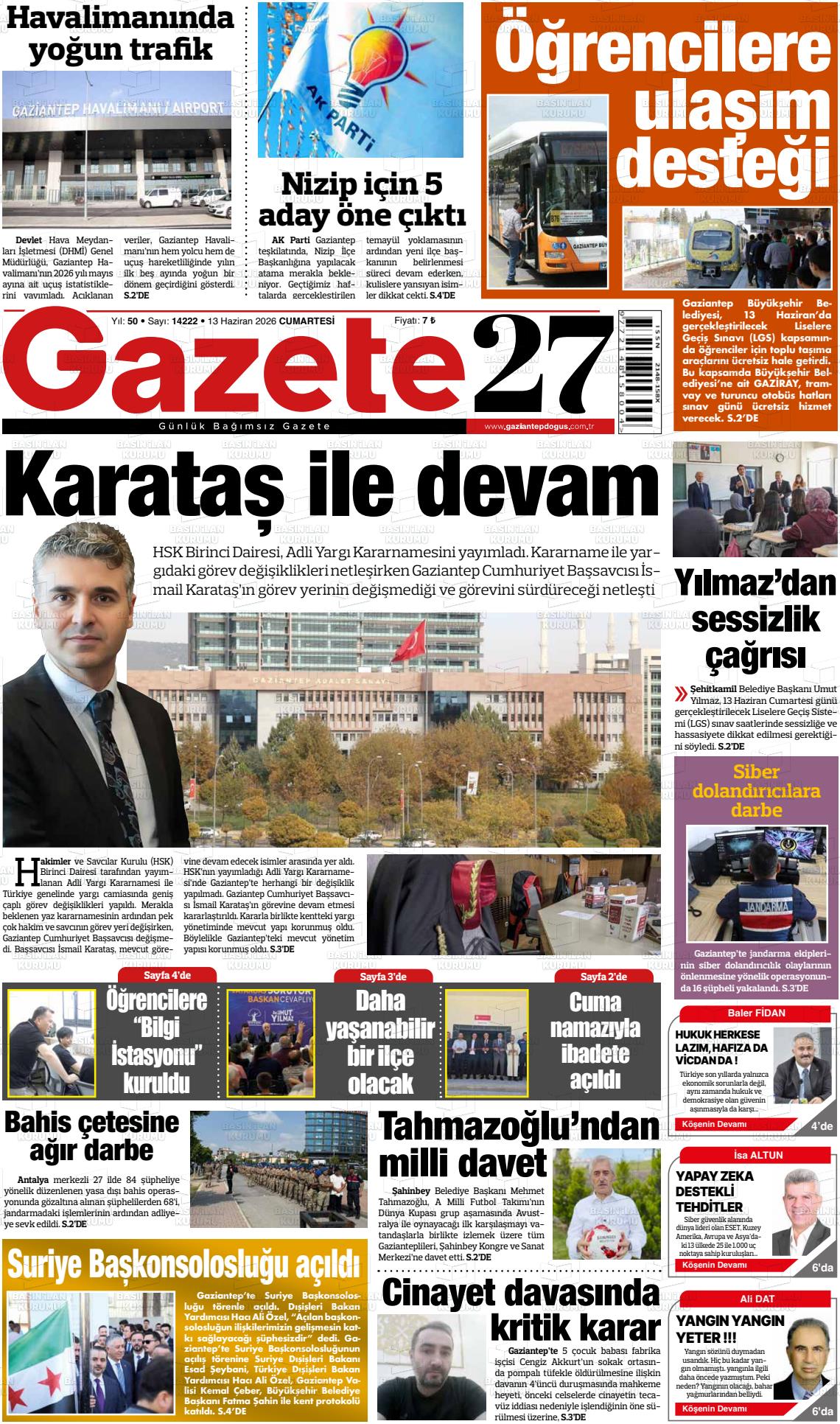 Gaziantep Dogus 13.06.2026