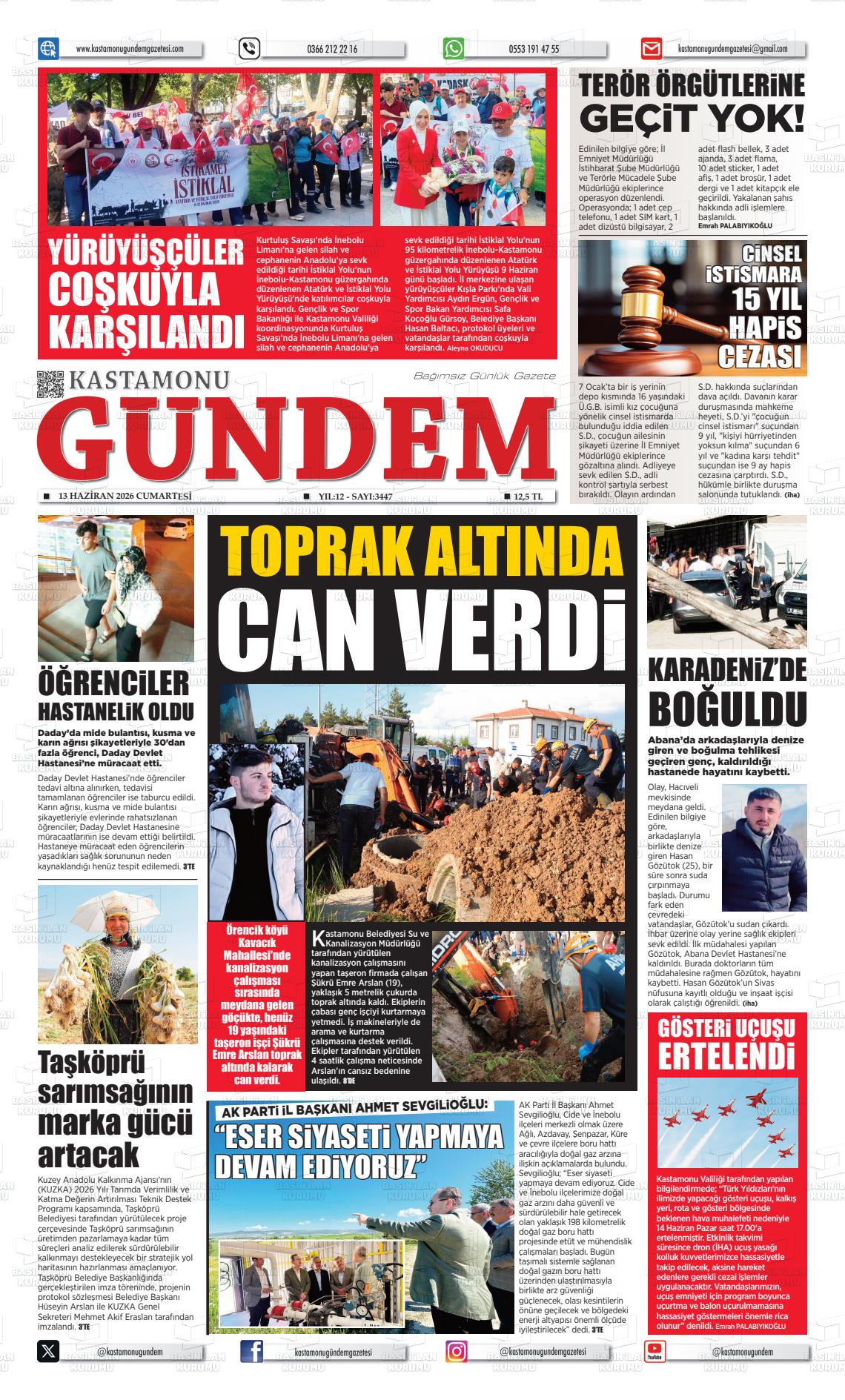 Kastamonu Gundem 13.06.2026
