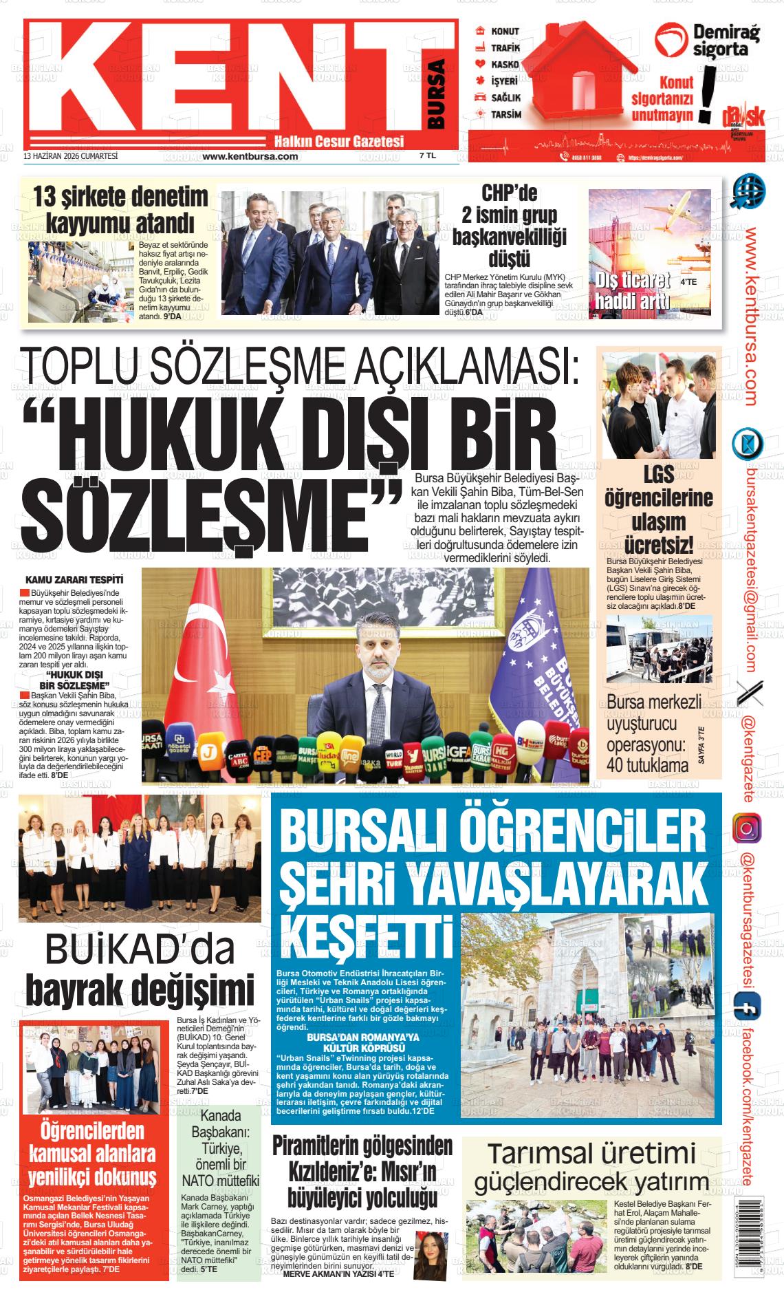 Bursa Kent 13.06.2026