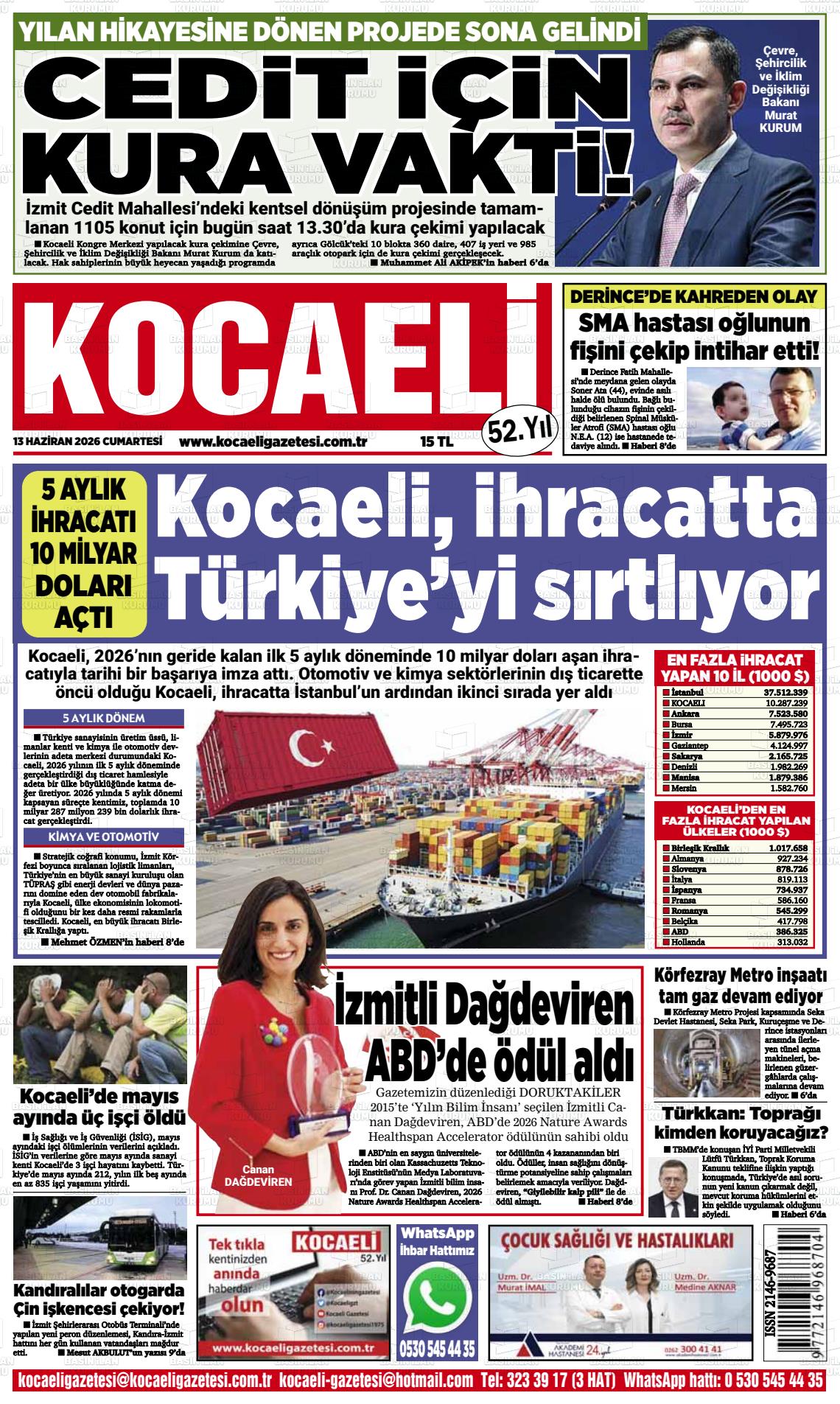 Kocaeli 13.06.2026
