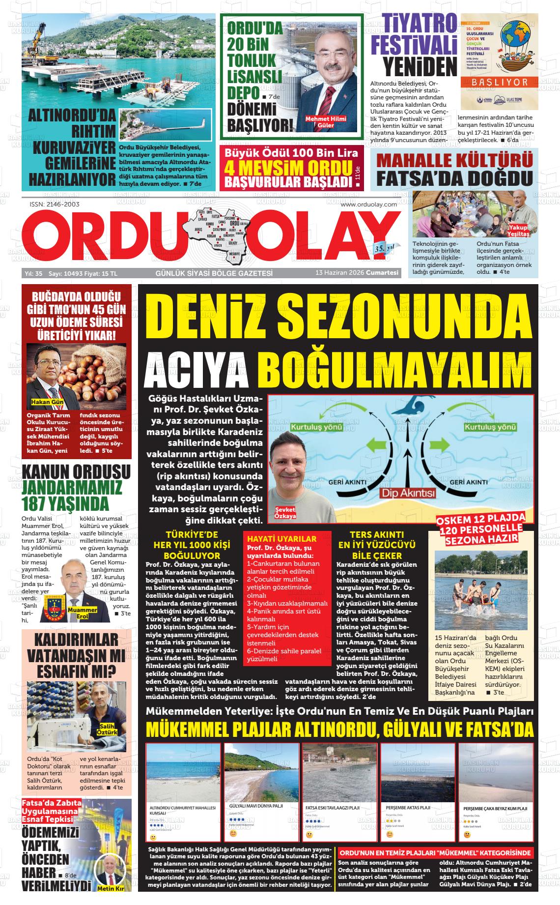 Ordu Olay 13.06.2026