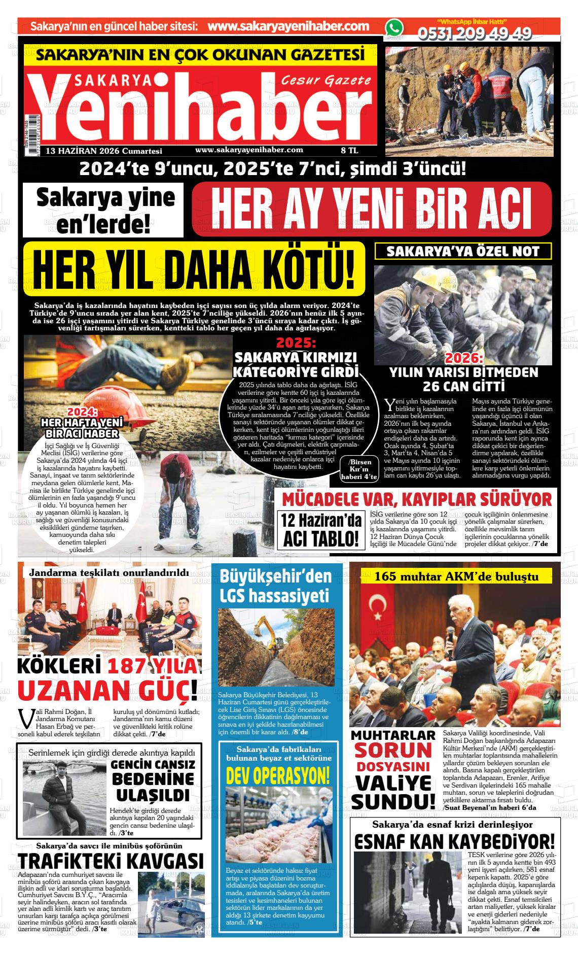 Sakarya Yenihaber 13.06.2026