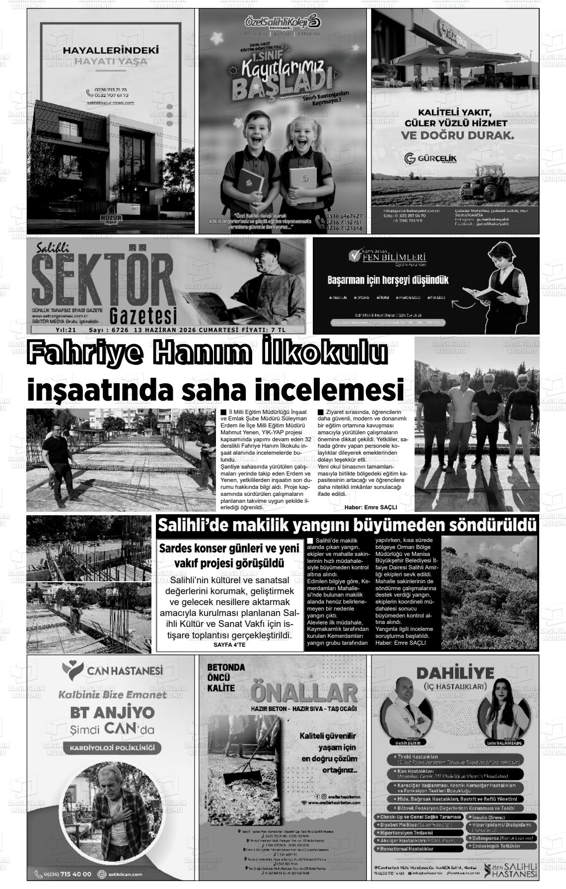 Manisa Salihlisektor 13.06.2026