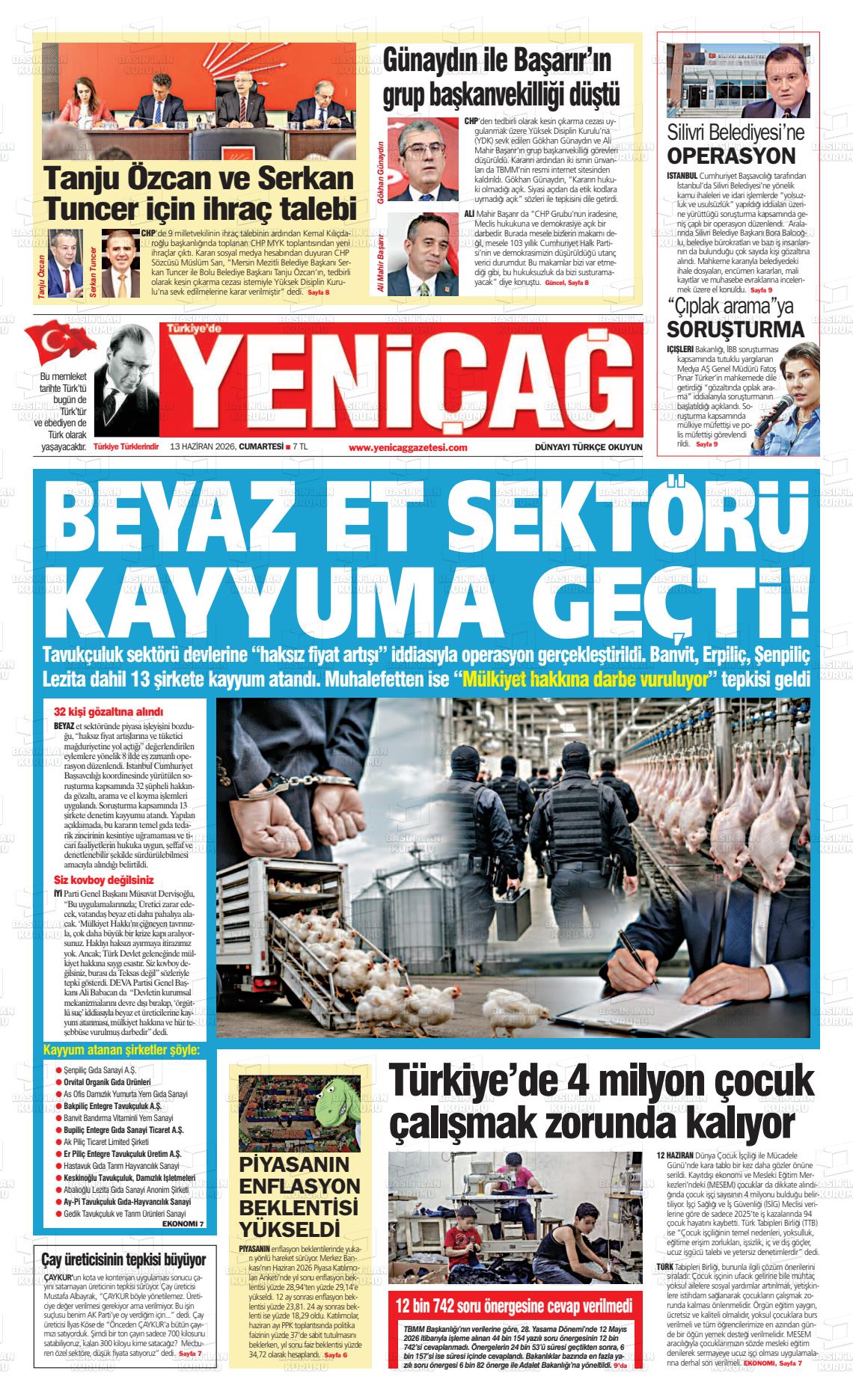 Istanbul Turkiyedeyenicag 13.06.2026