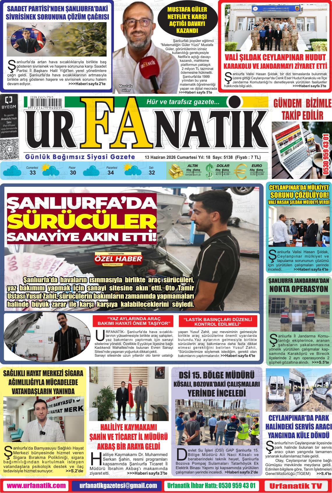 Sanliurfa Urfanatik 13.06.2026