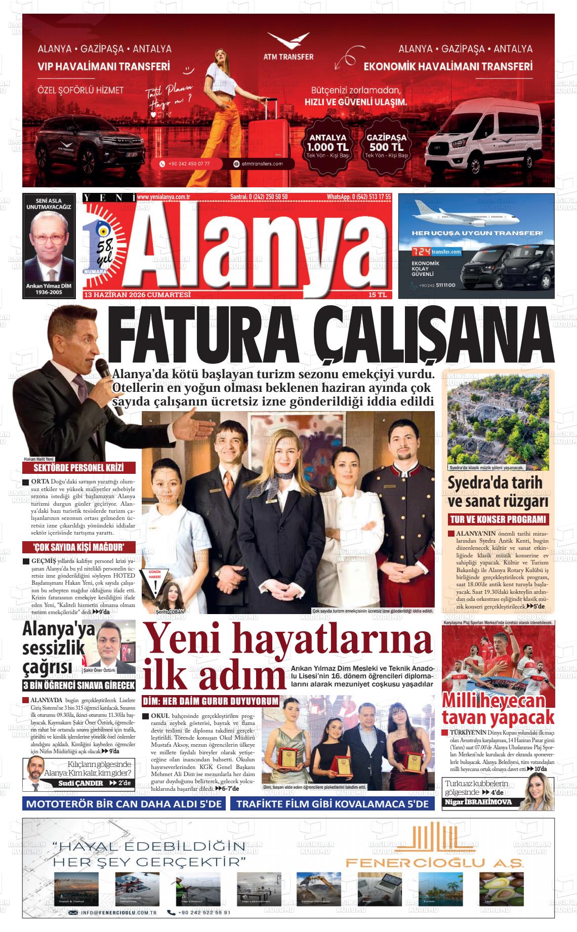Antalya Yenialanya 13.06.2026