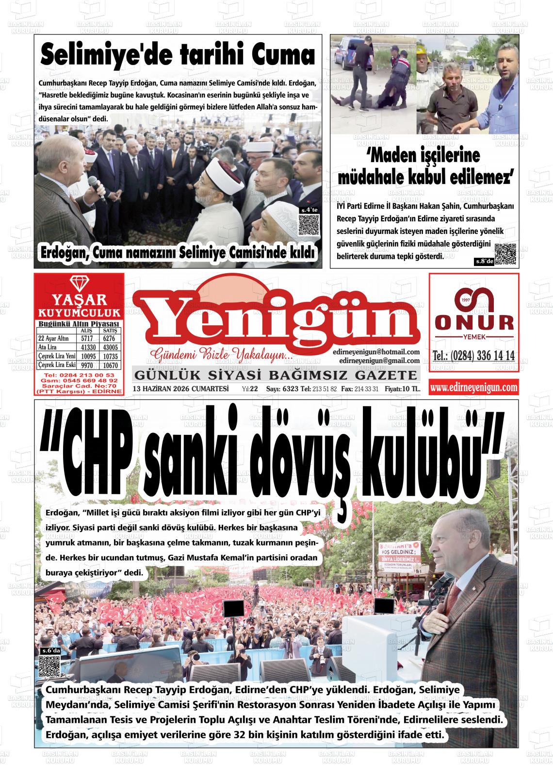 Izmir Yenigun 13.06.2026