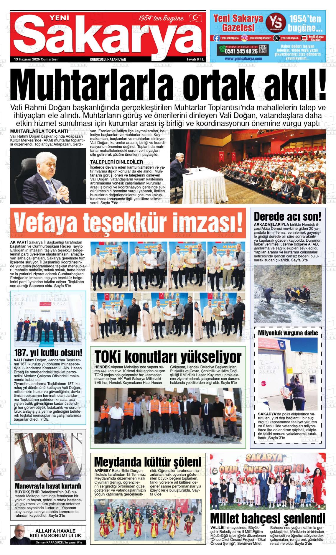 Sakarya Yeni 13.06.2026