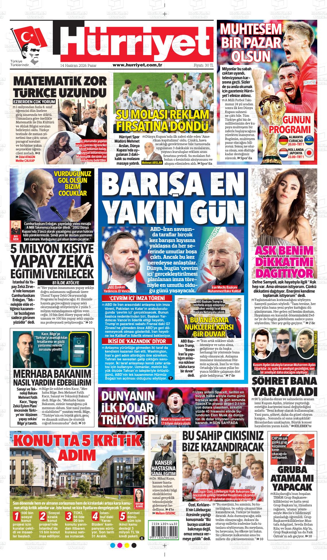 Hürriyet Gazetesi 14.06.2026