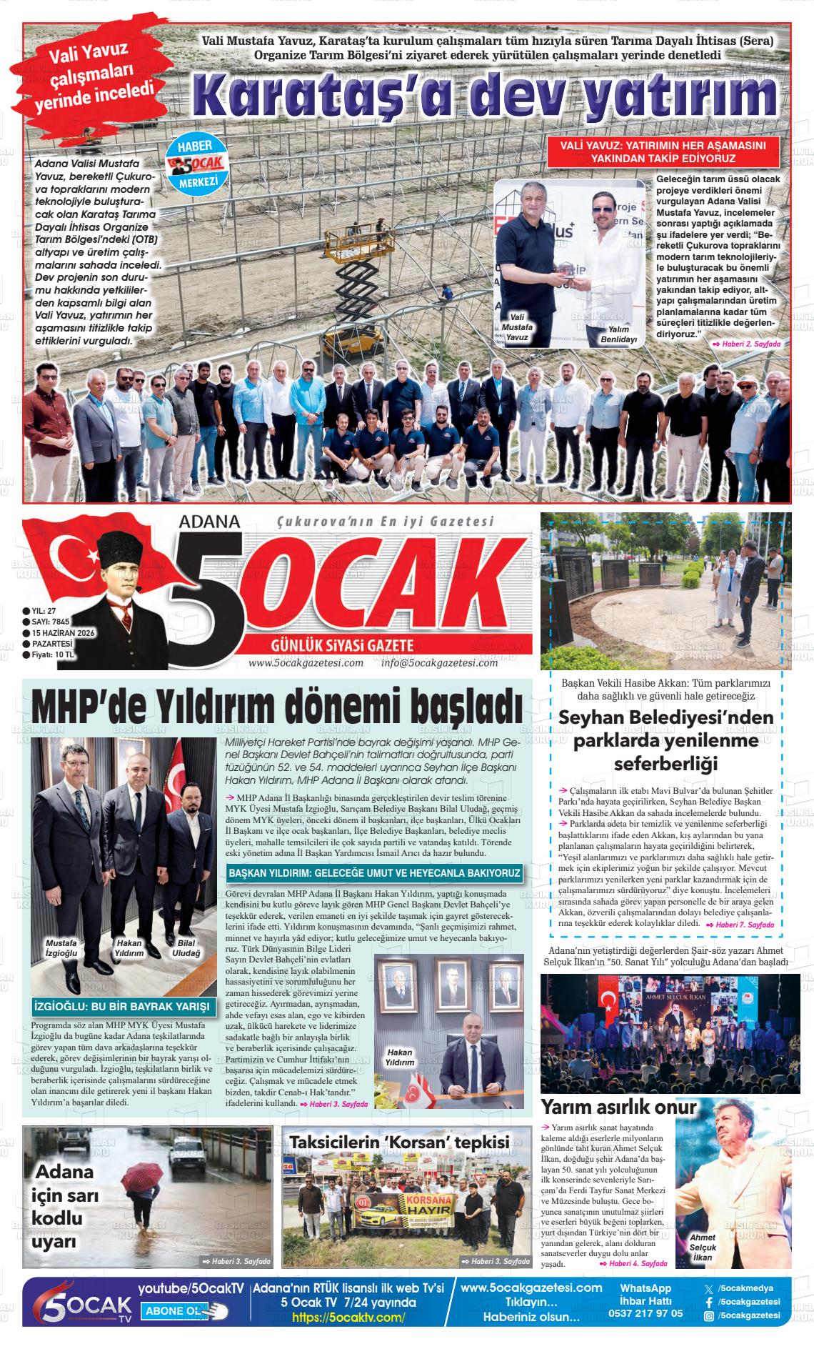 Adana 5 Ocak 15.06.2026