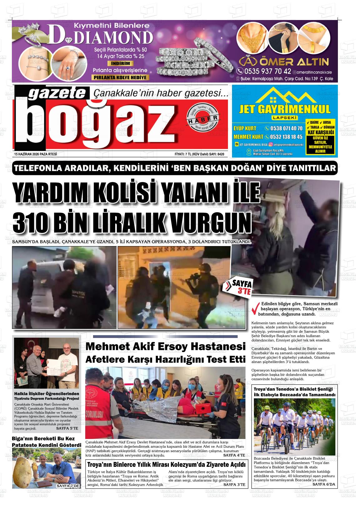 Canakkale Bogaz 15.06.2026