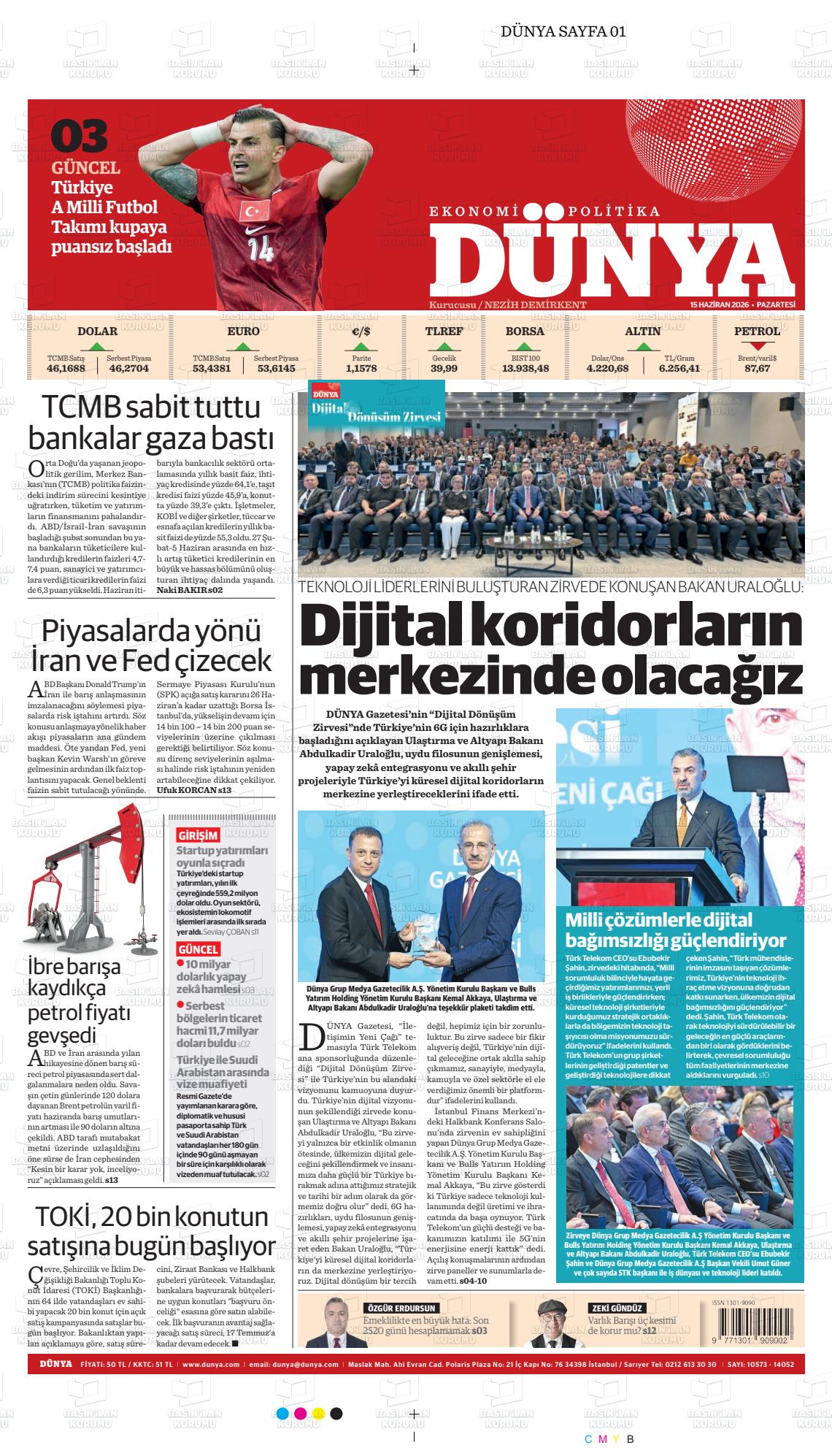 Dünya Gazetesi 15.06.2026