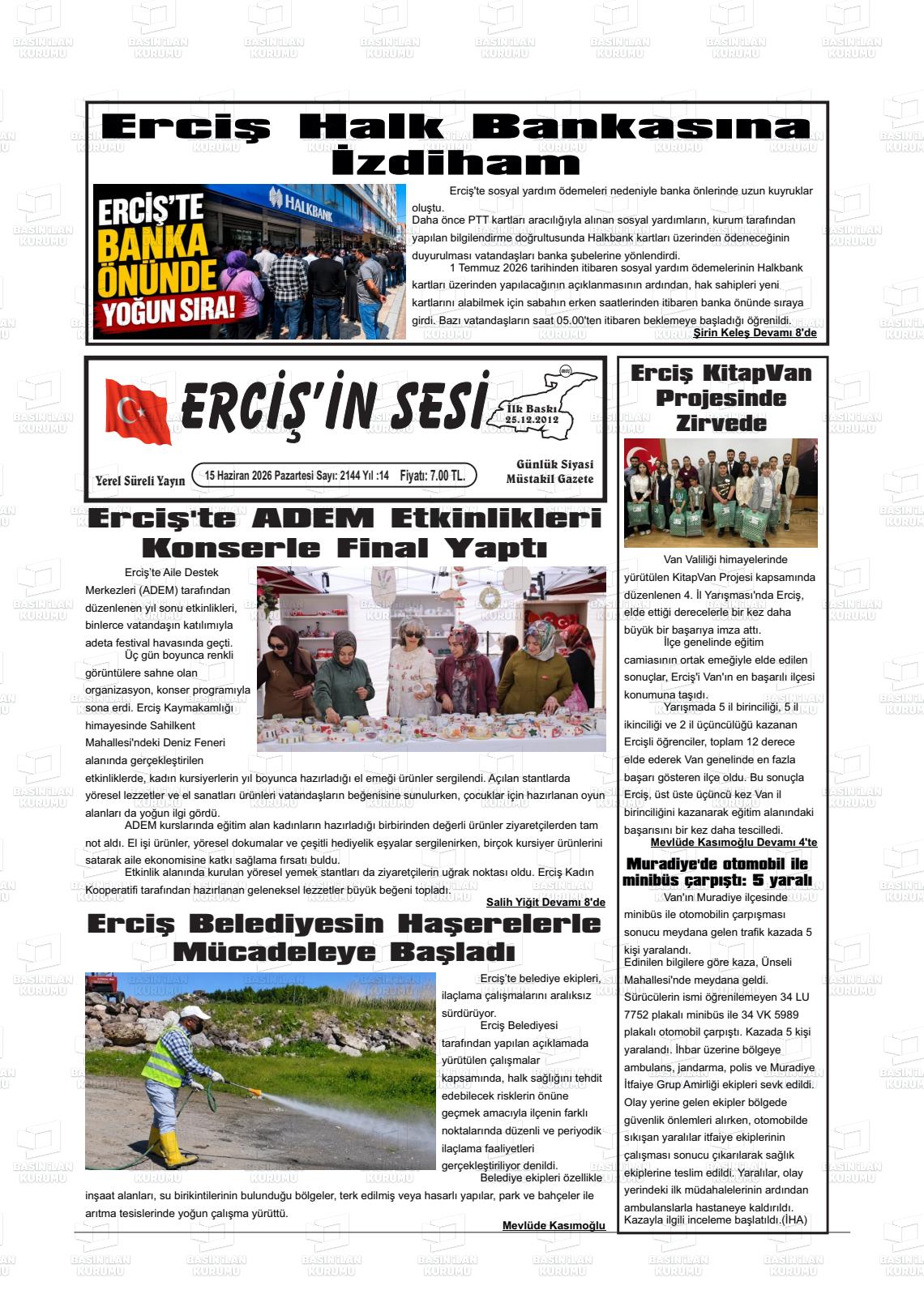 Van Ercisinsesi 15.06.2026