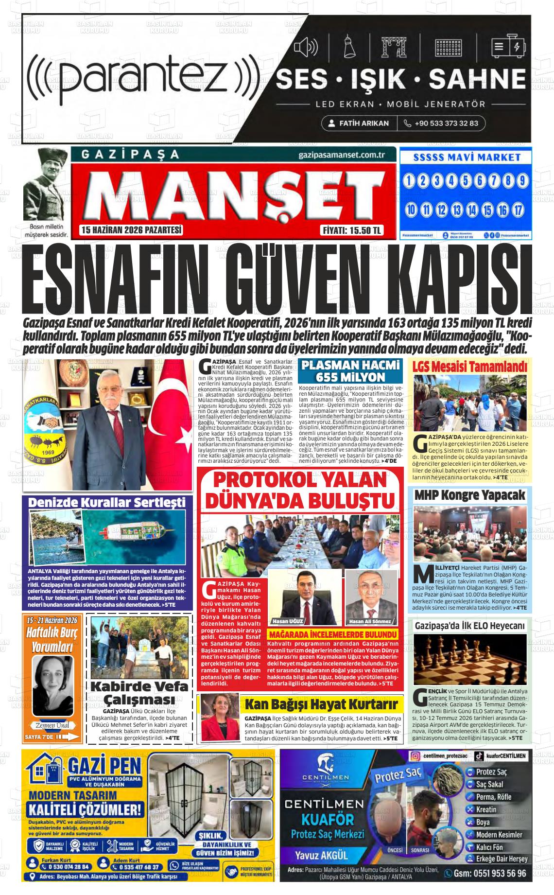 Antalya Gazipasamanset 15.06.2026