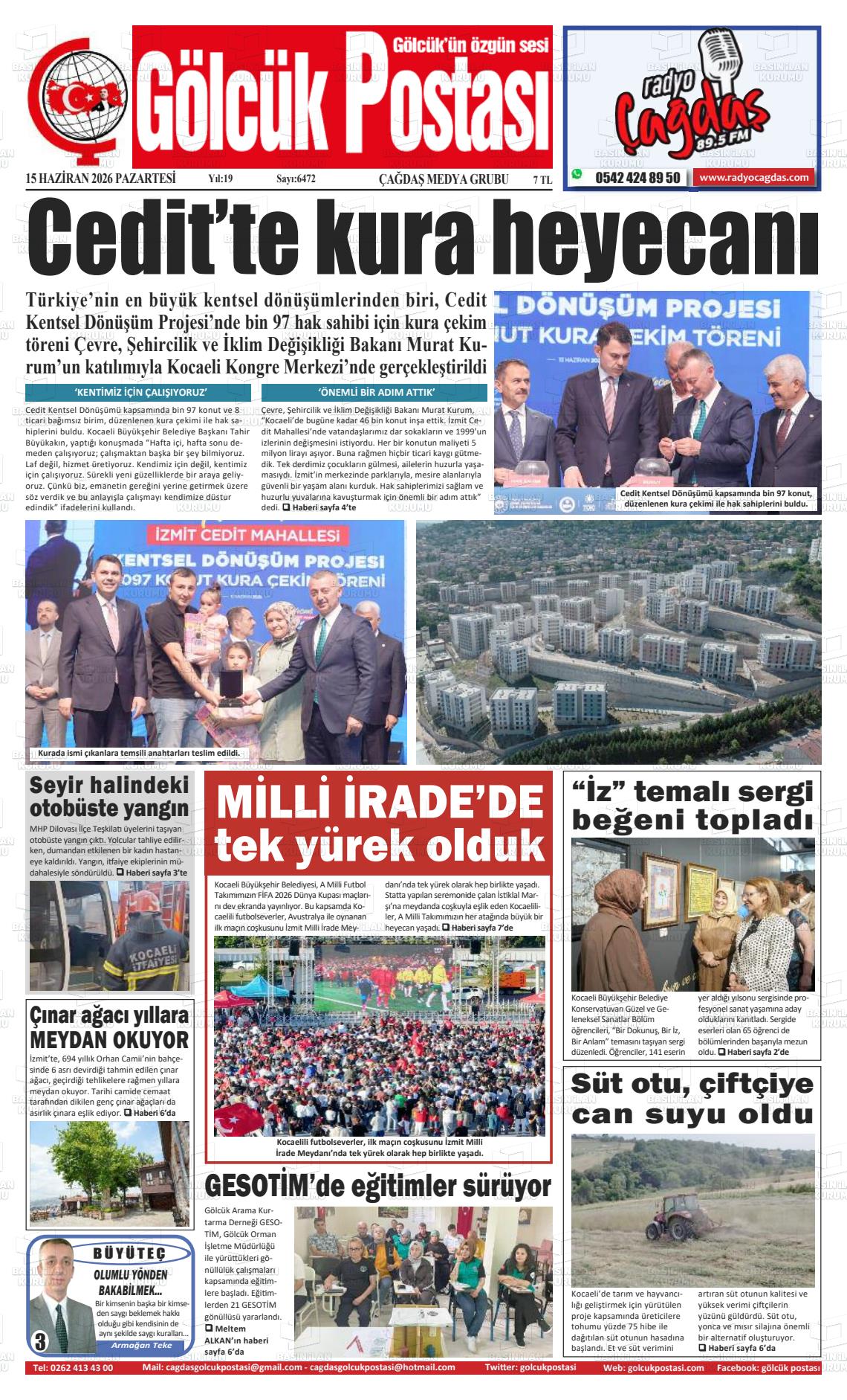 Kocaeli Golcukpostasi 15.06.2026