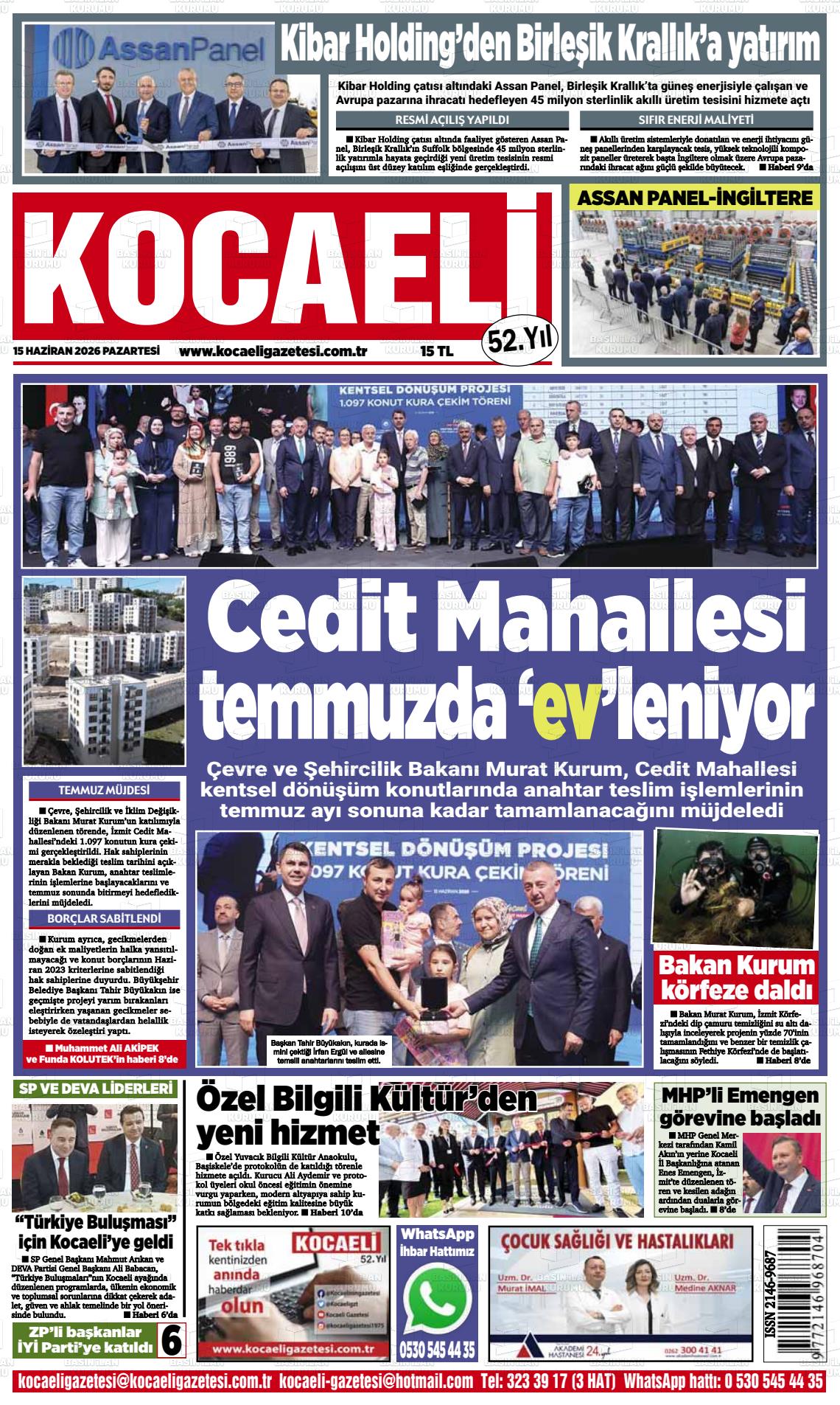 Kocaeli 15.06.2026