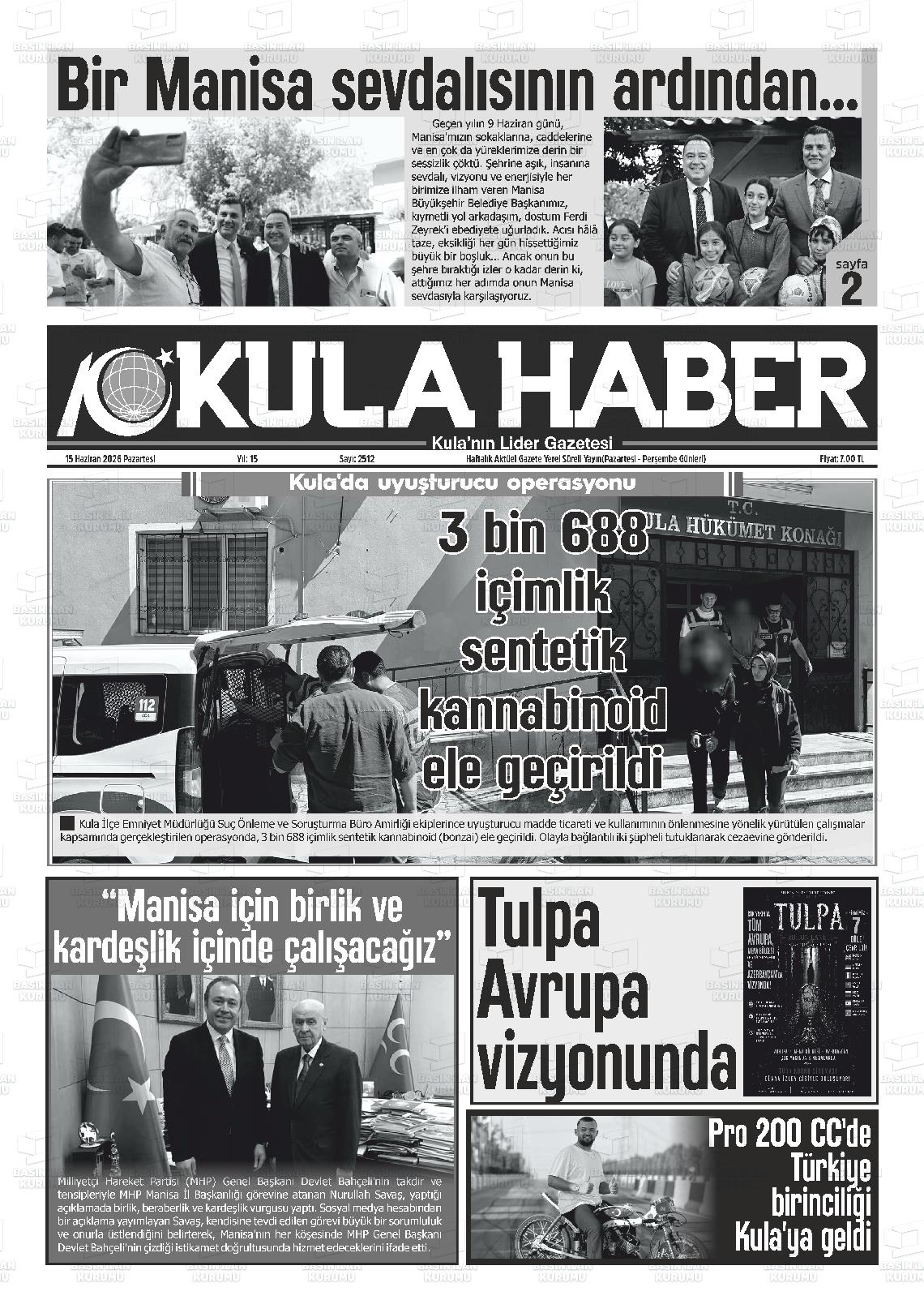 Manisa Kulahaber 15.06.2026