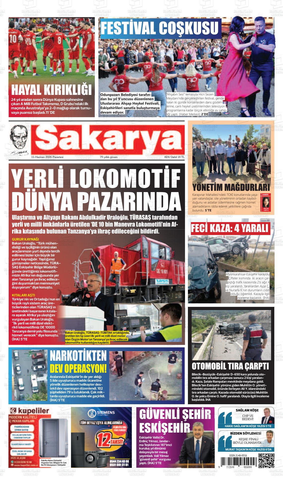 Eskisehir Sakarya 15.06.2026