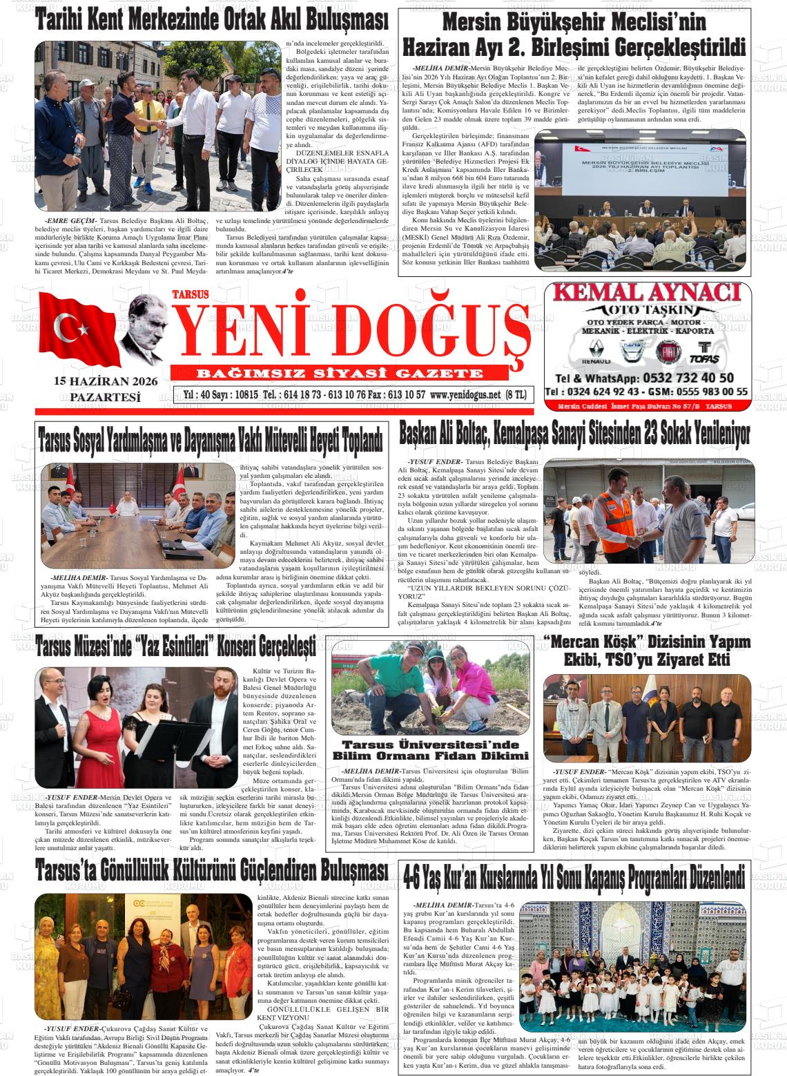 Mersin Tarsusyenidogus 15.06.2026
