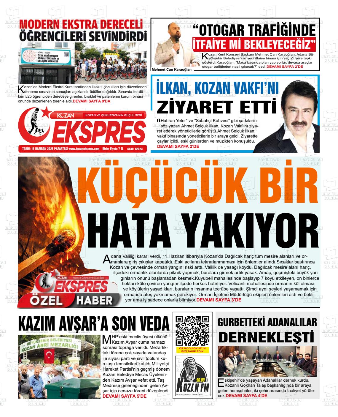 Adana Yenihursoz 15.06.2026