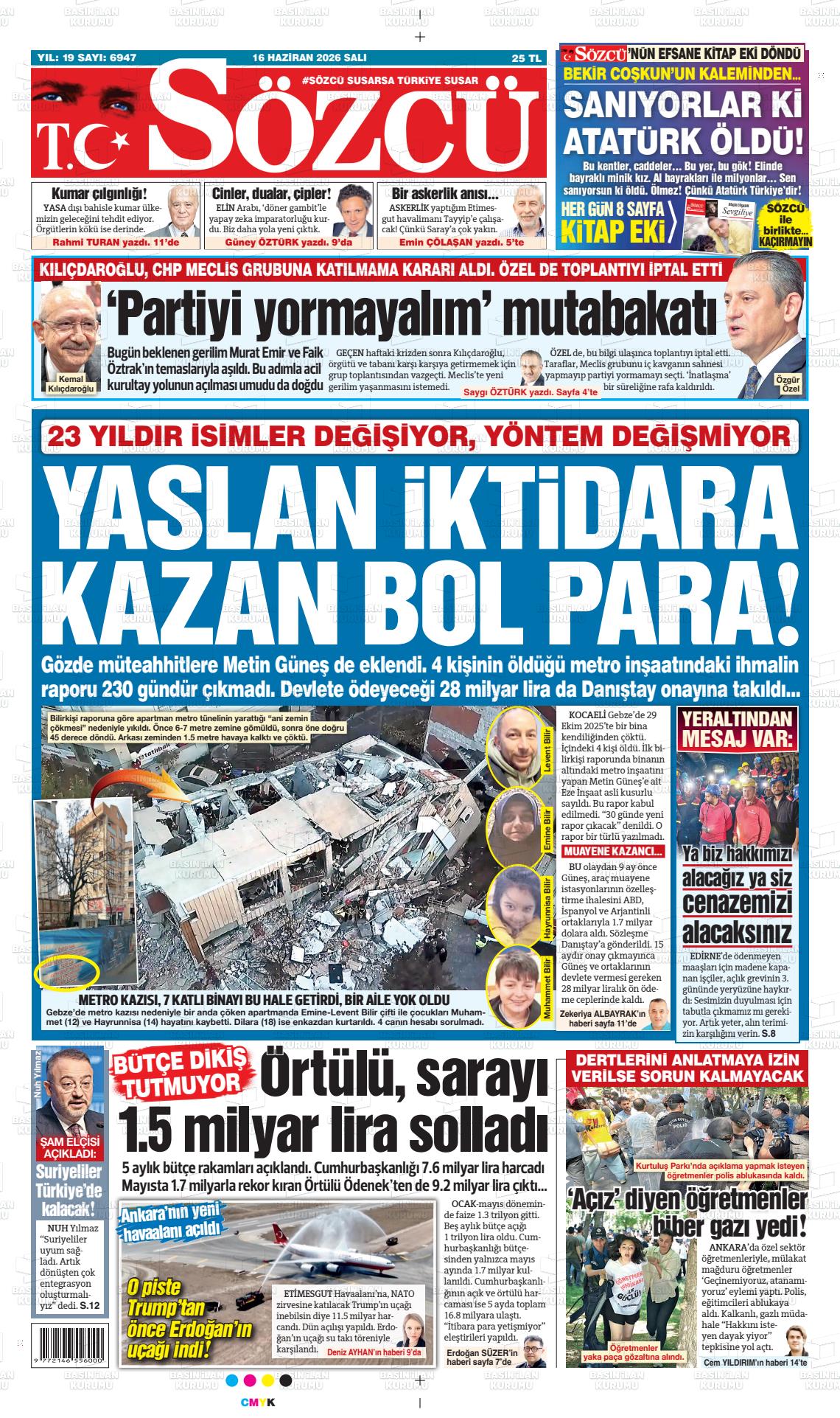 Sözcü Gazetesi 16.06.2026