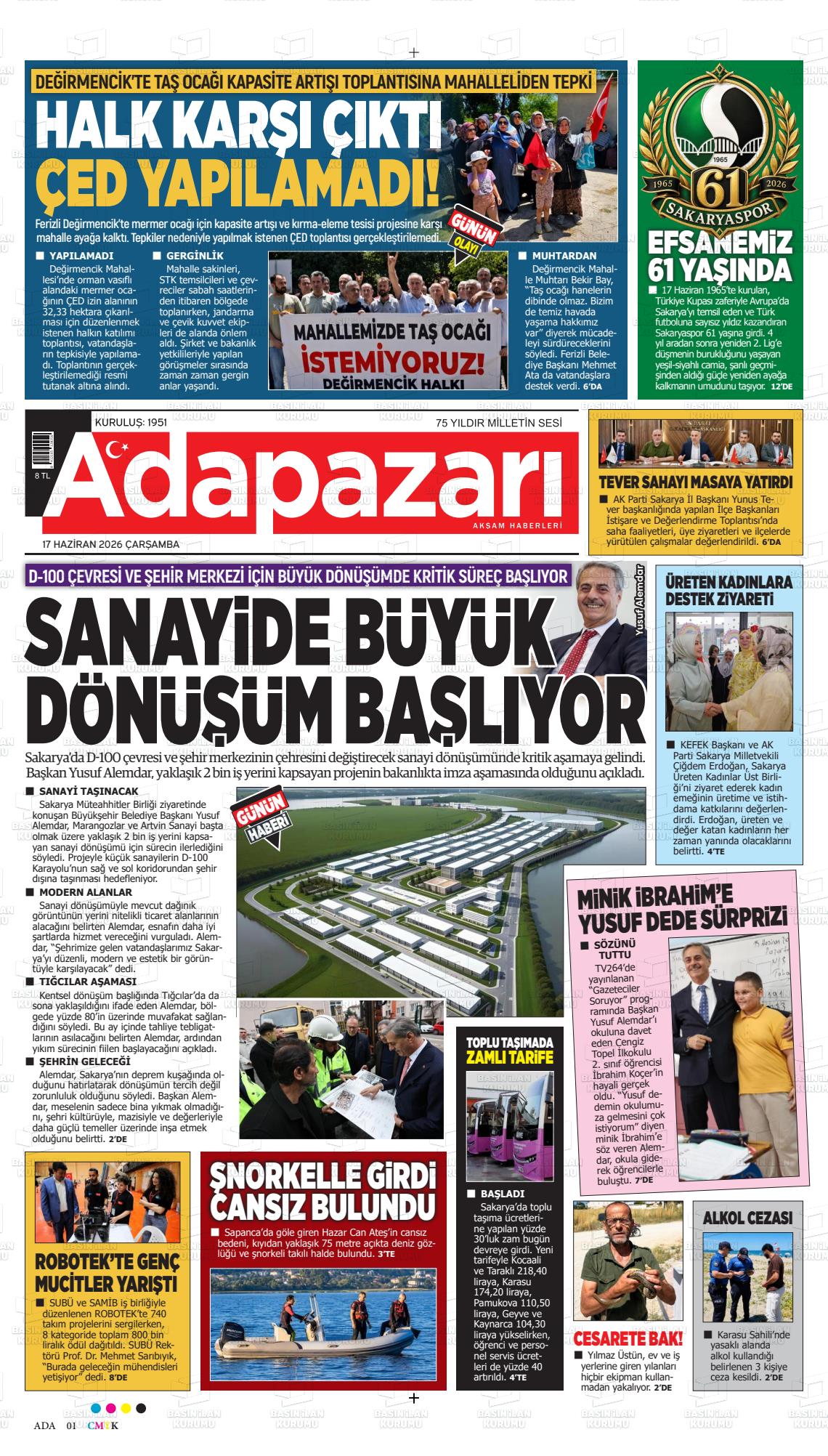 Sakarya Adapazariaksamhaberleri 17.06.2026