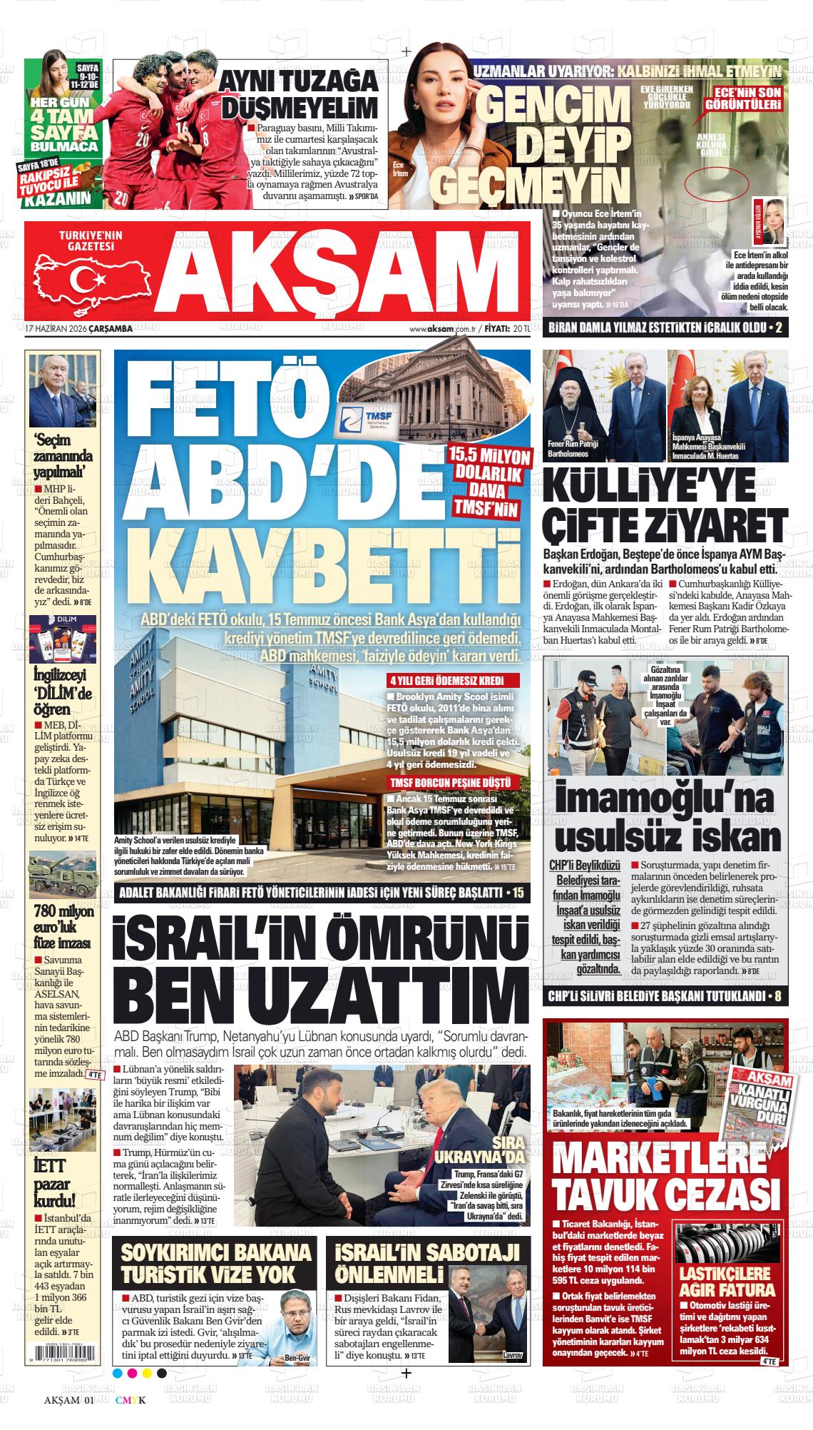 Akşam Gazetesi 17.06.2026