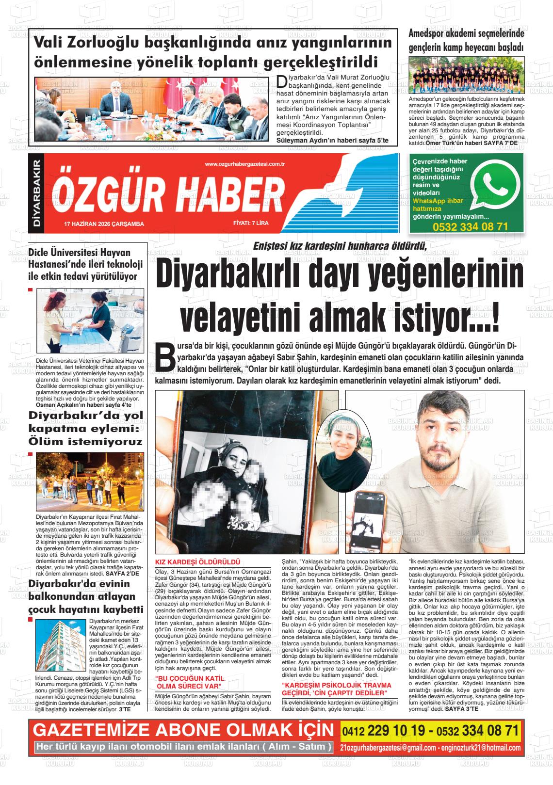 Diyarbakir Ozgurhaber 17.06.2026
