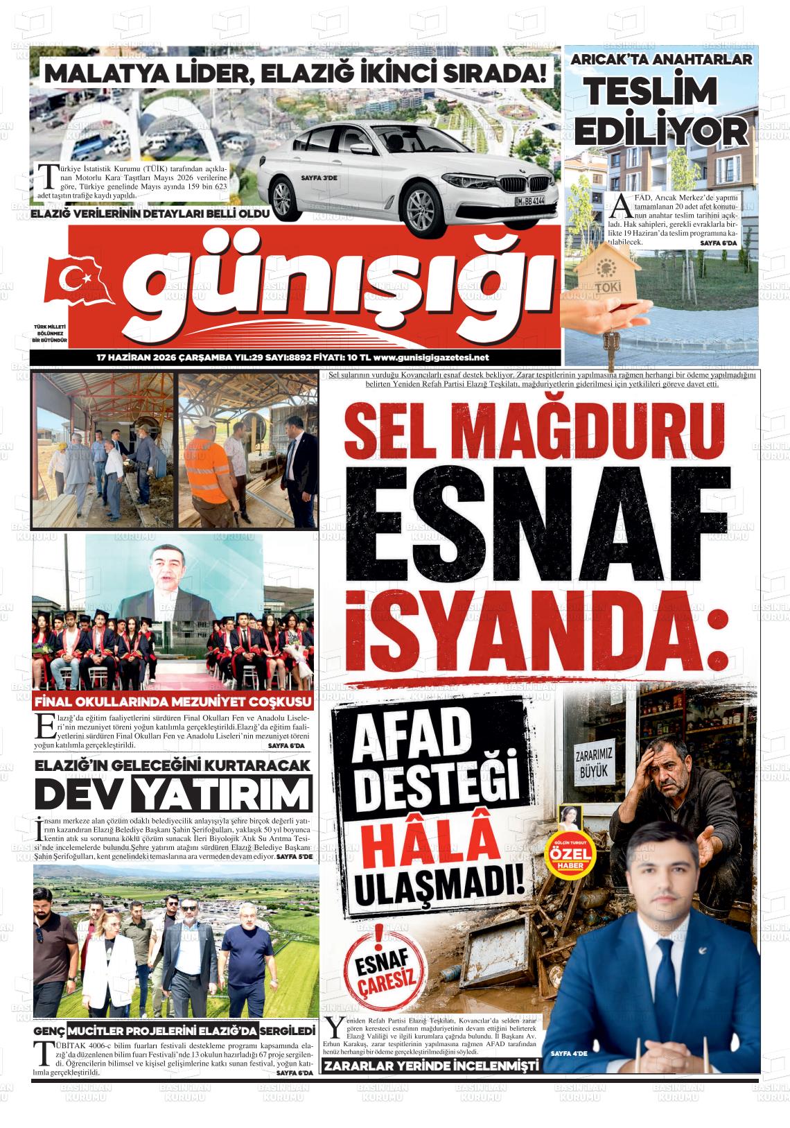Elazig Gunisigi 17.06.2026