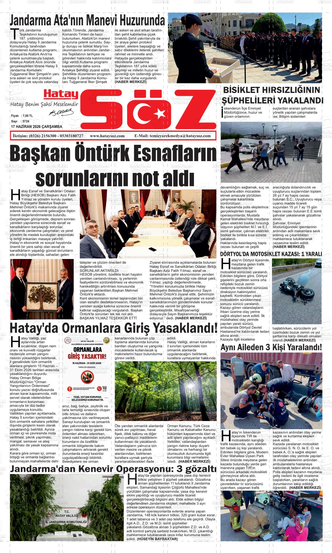 Hatay Soz 17.06.2026