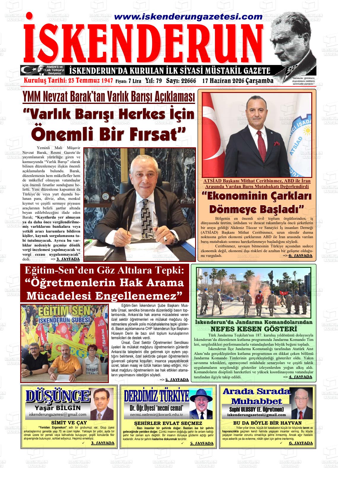Hatay Iskenderun 17.06.2026