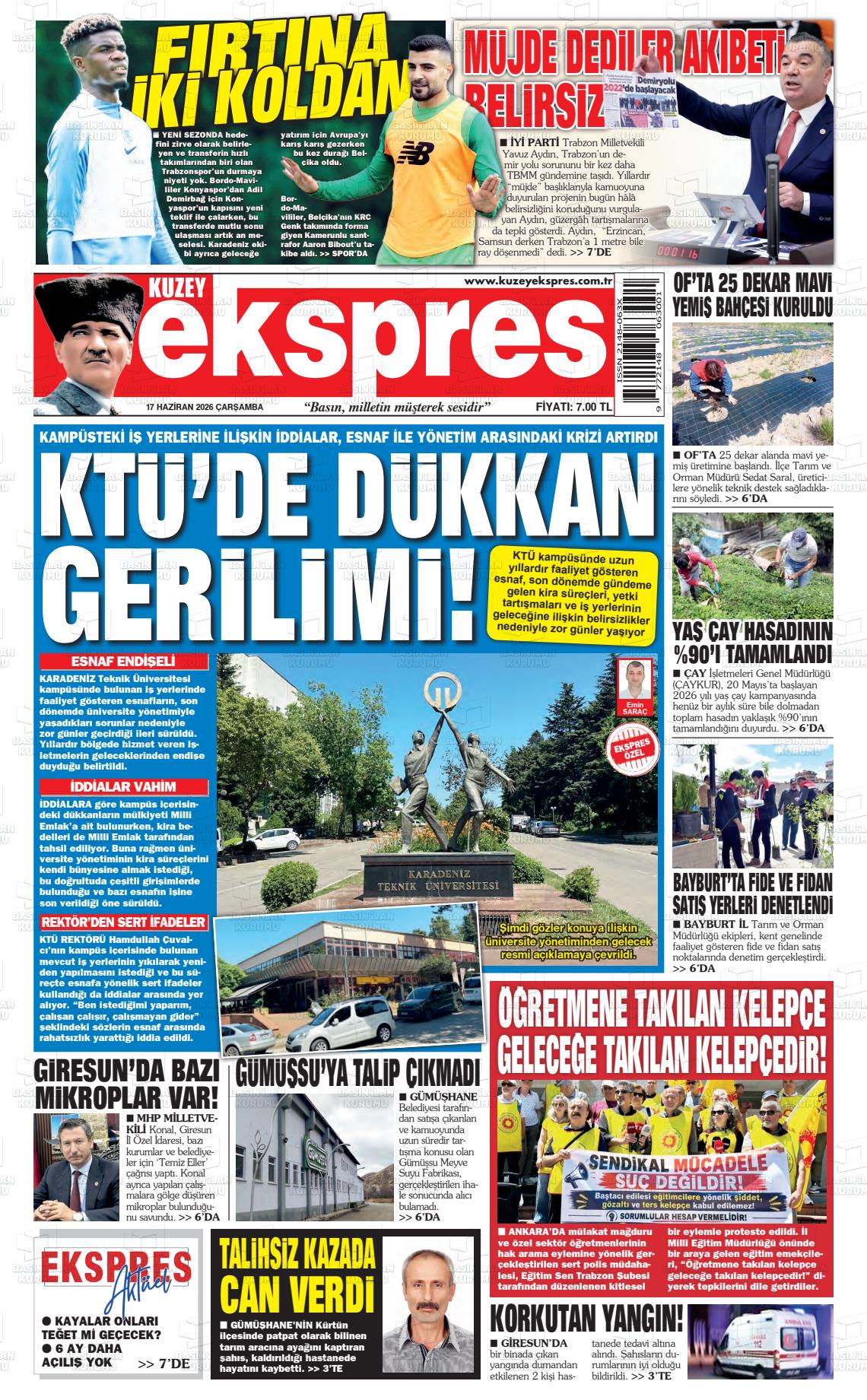 Trabzon Kuzeyekspres 17.06.2026