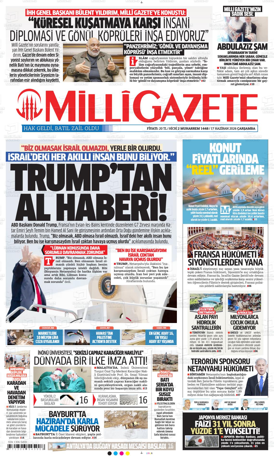 Milli Gazete Gazetesi 17.06.2026