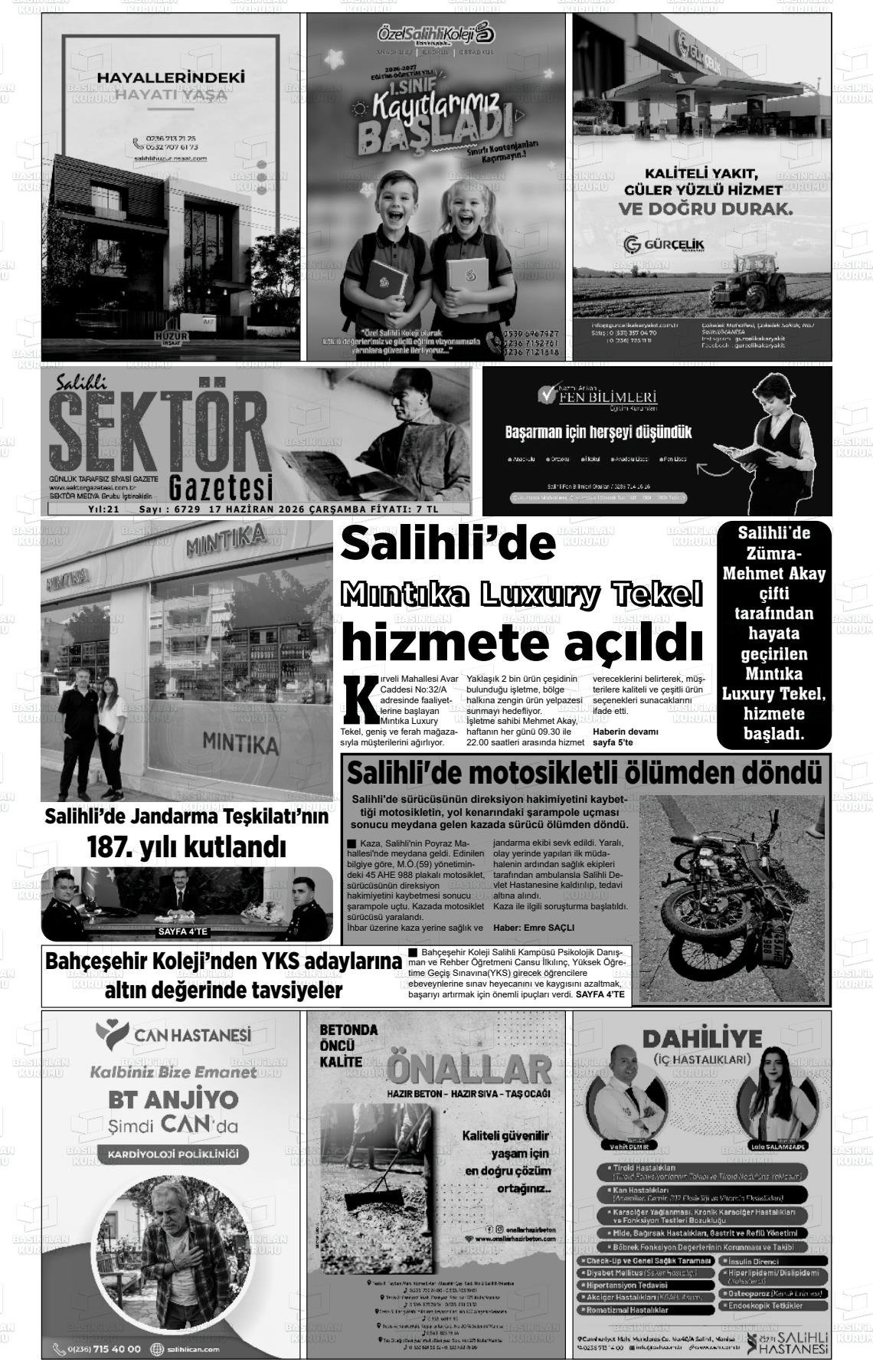 Manisa Salihlisektor 17.06.2026