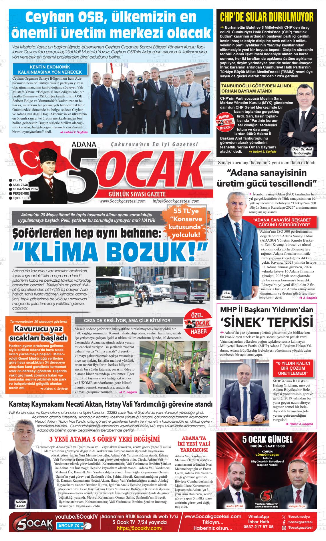 Adana 5 Ocak 18.06.2026