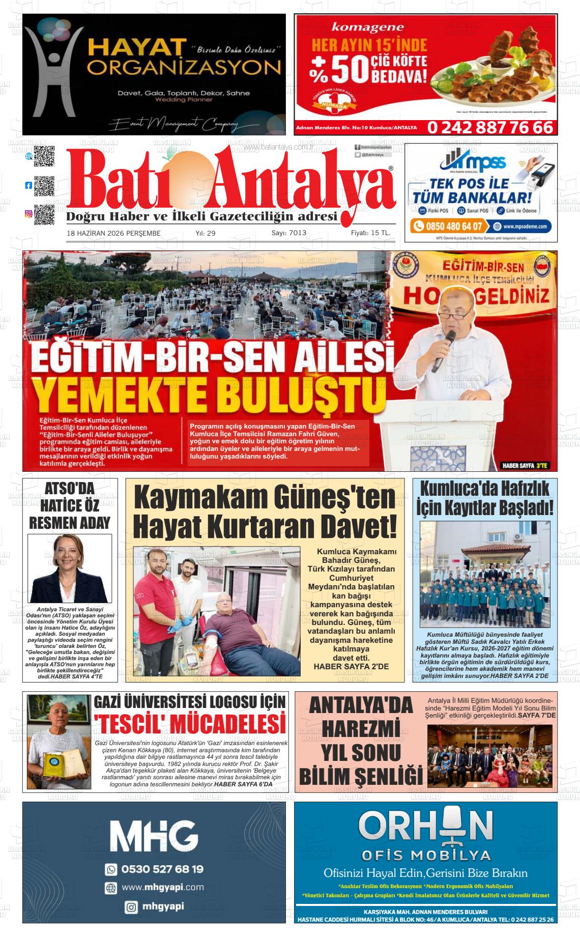 Antalya Bati 18.06.2026