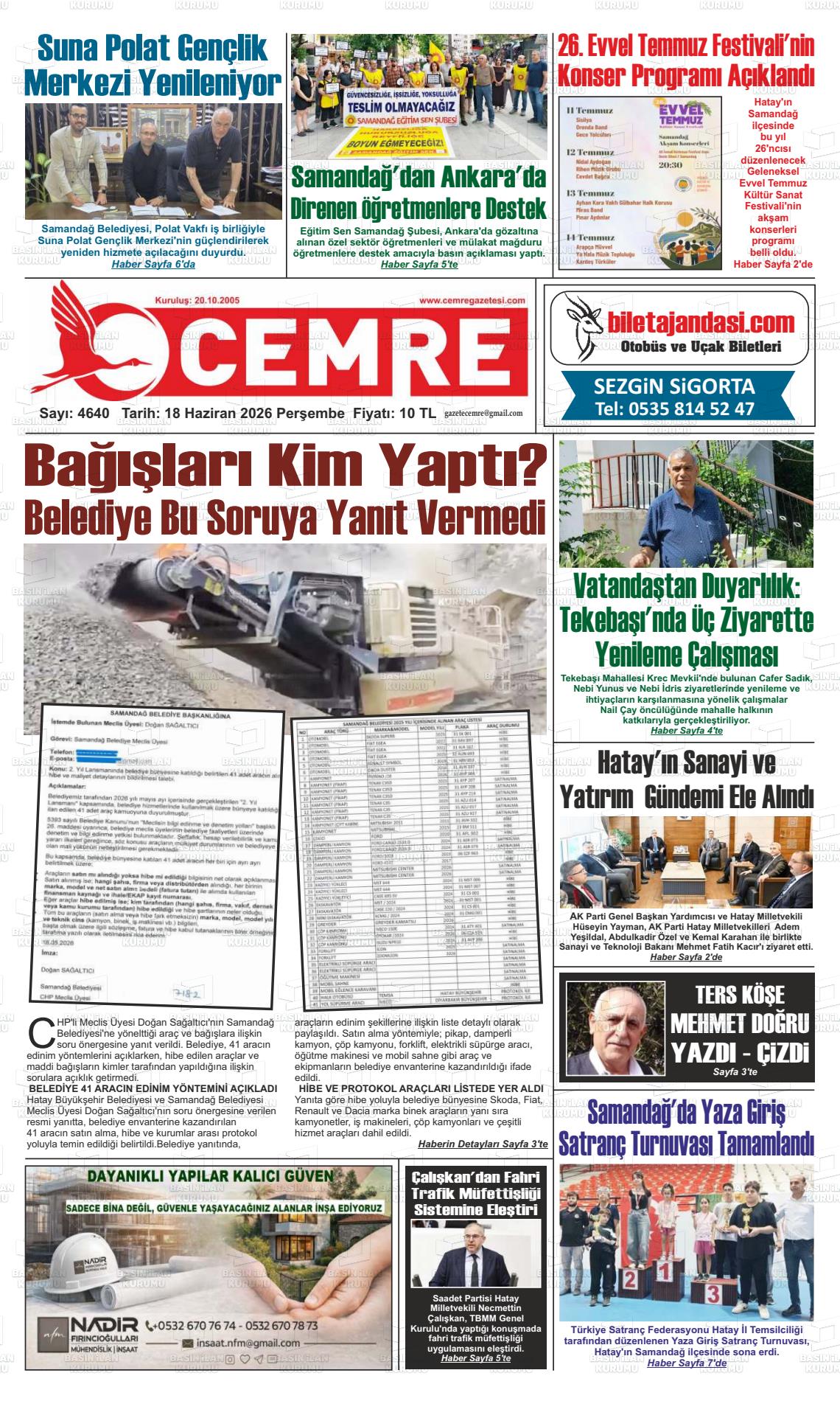 Hatay Cemre 18.06.2026