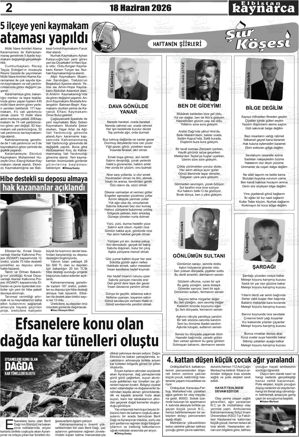 Kahramanmaras Elbistankaynarca 18.06.2026