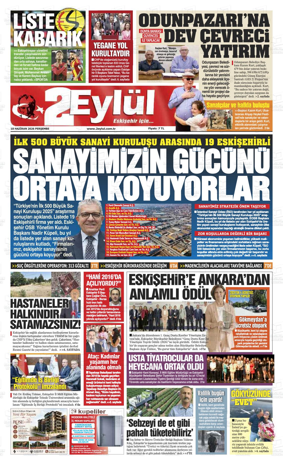 Eskisehir 2 Eylul 18.06.2026