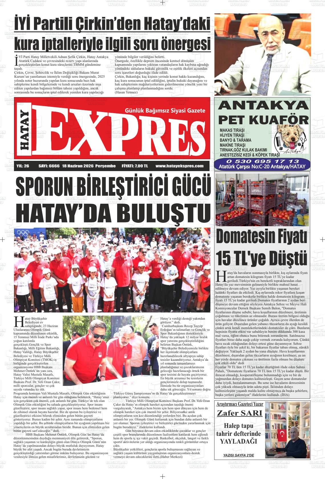 Hatay Expres 18.06.2026