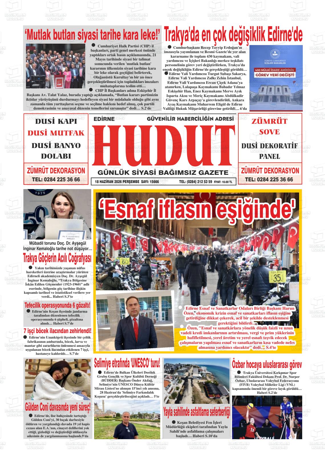 Edirne Hudut 18.06.2026