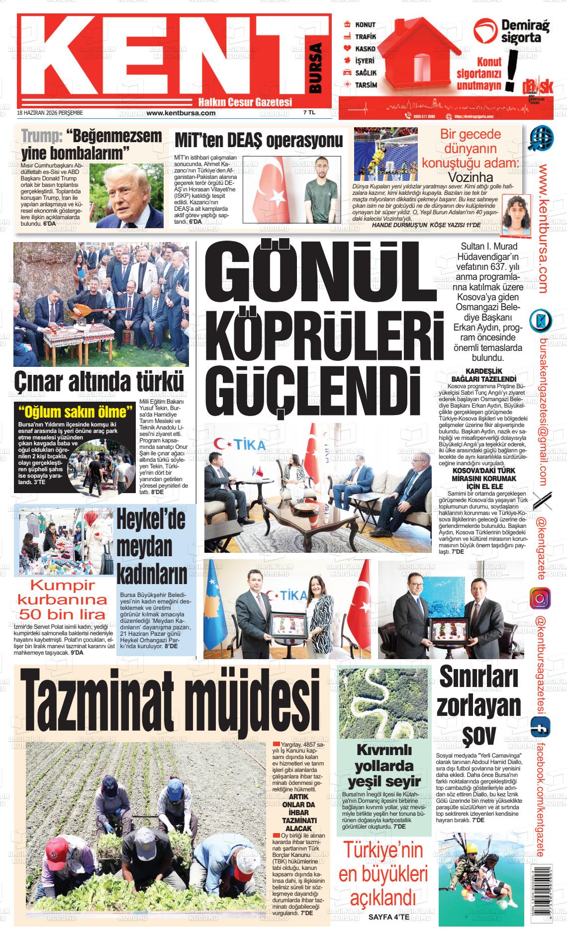 Bursa Kent 18.06.2026