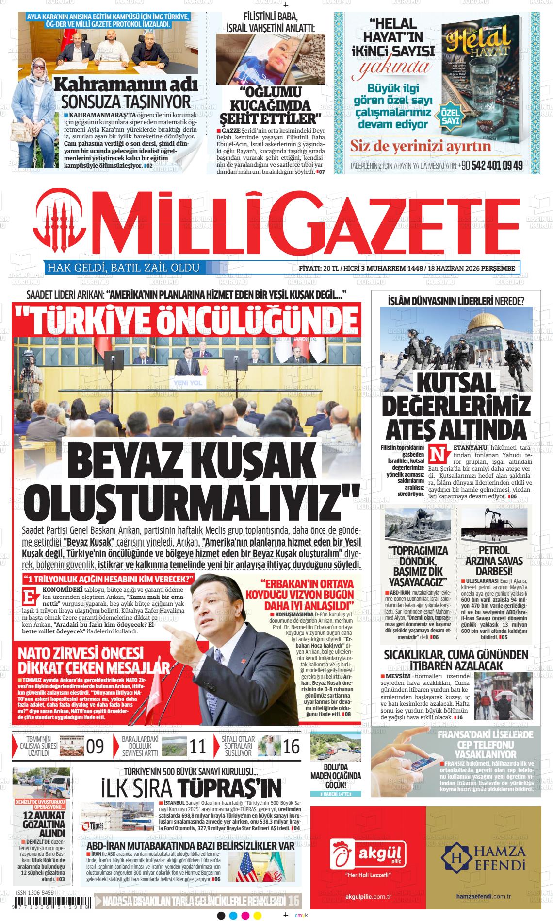 Milli Gazete Gazetesi 18.06.2026