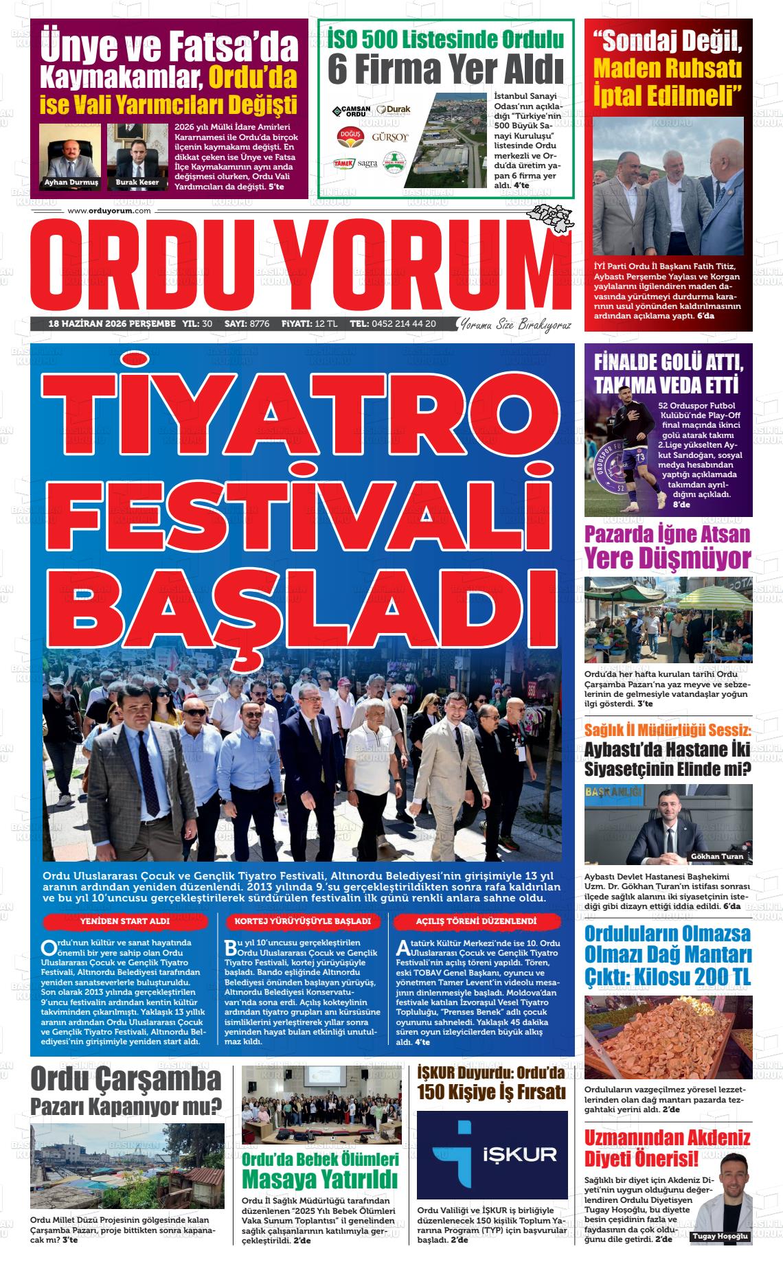 Ordu Yorum 18.06.2026