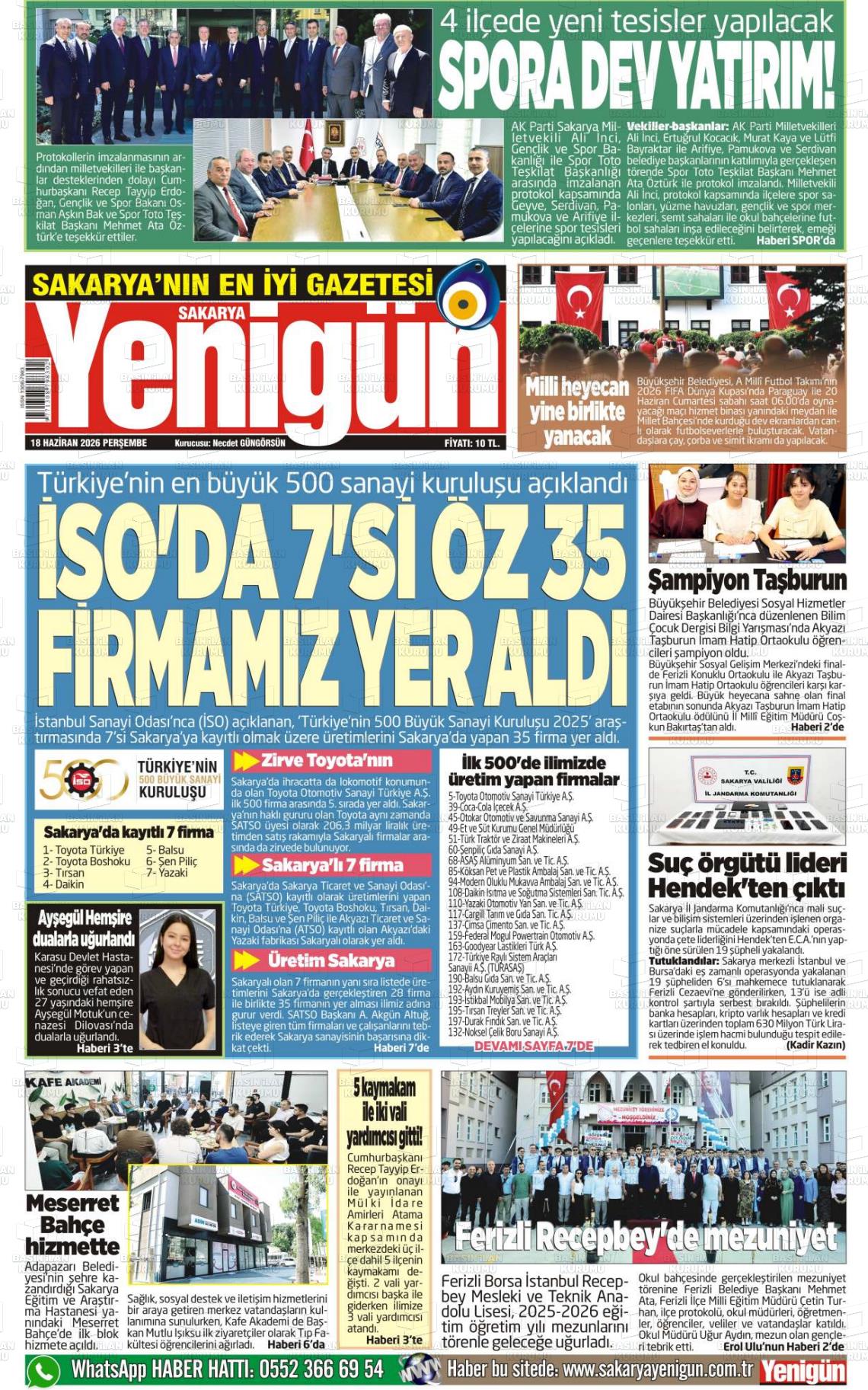 Sakarya Yenigun 18.06.2026